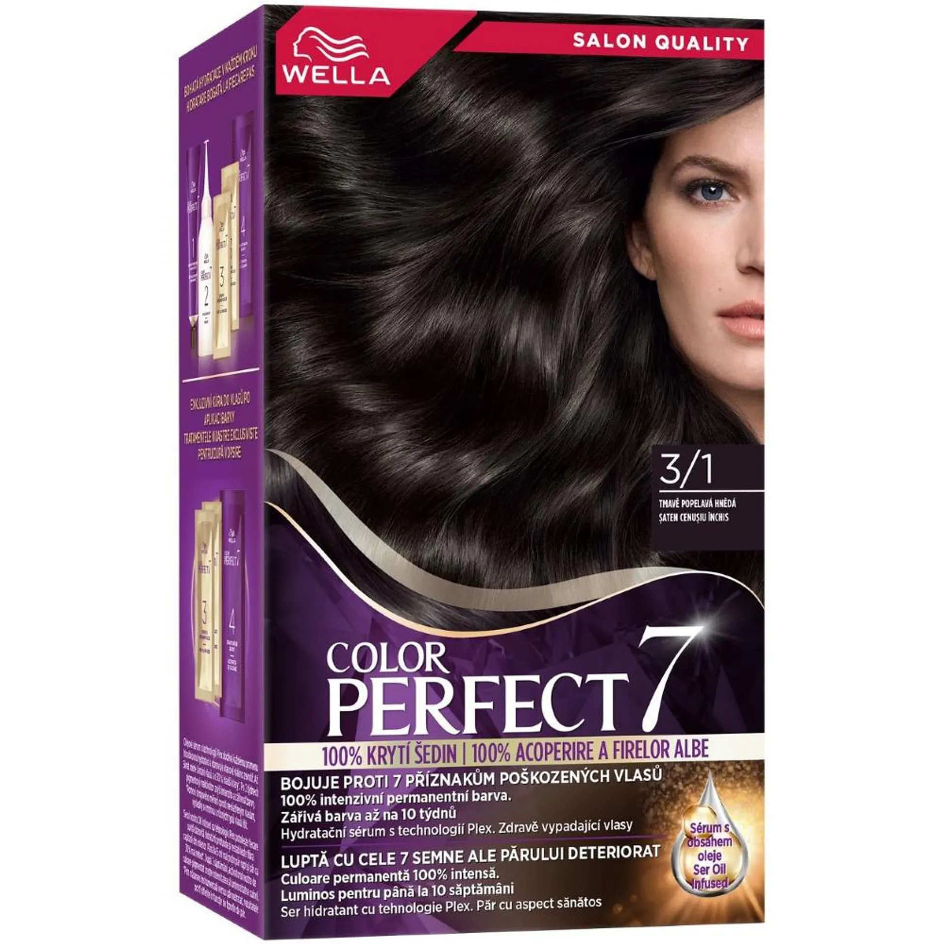 Vopsea de par permanenta Color Perfect Saten Cenusiu Inchis 3/1, 135ml