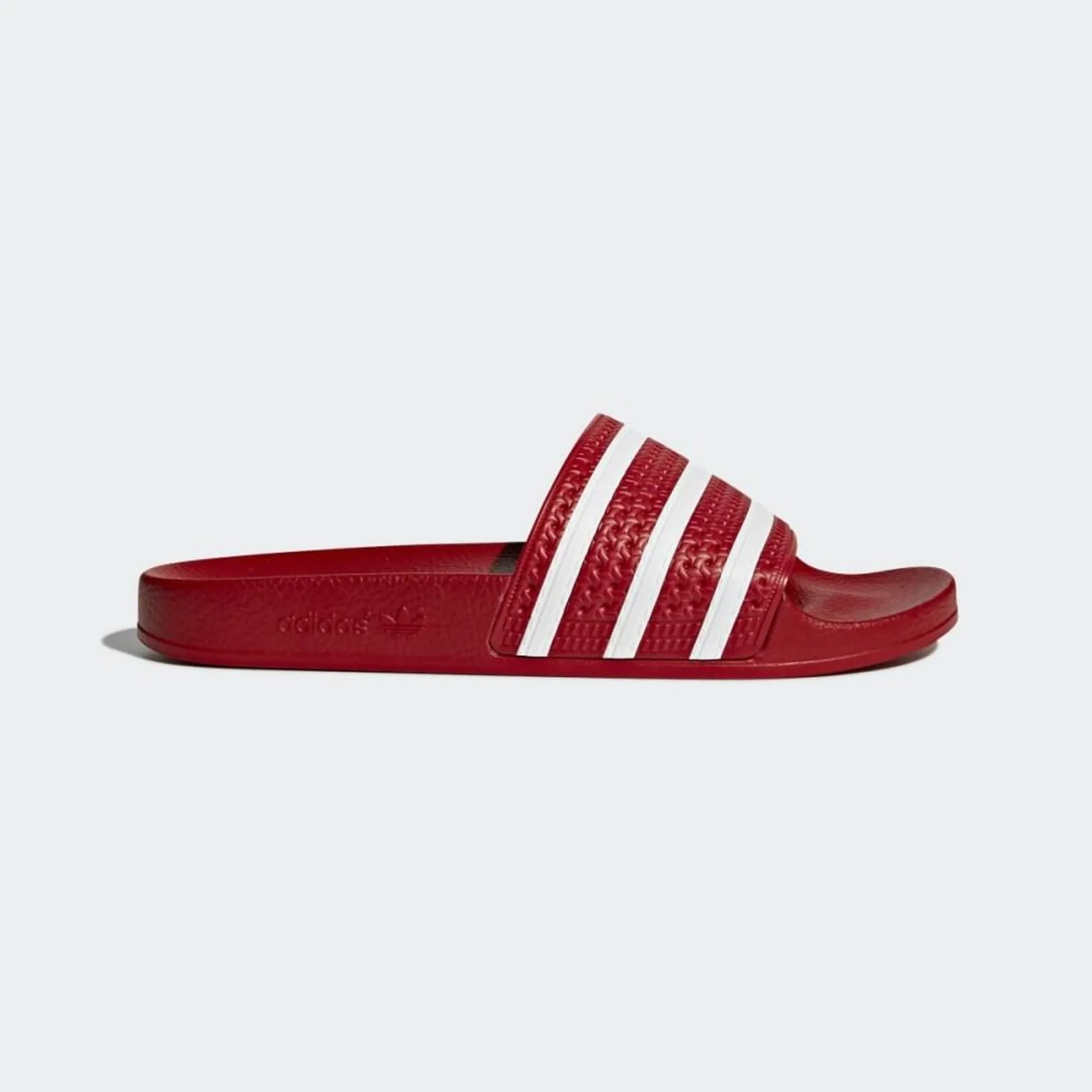 Adidasi Originals Barbati Adidas adilette Slides Rosii Inchis/Albi/Rosii Inchis