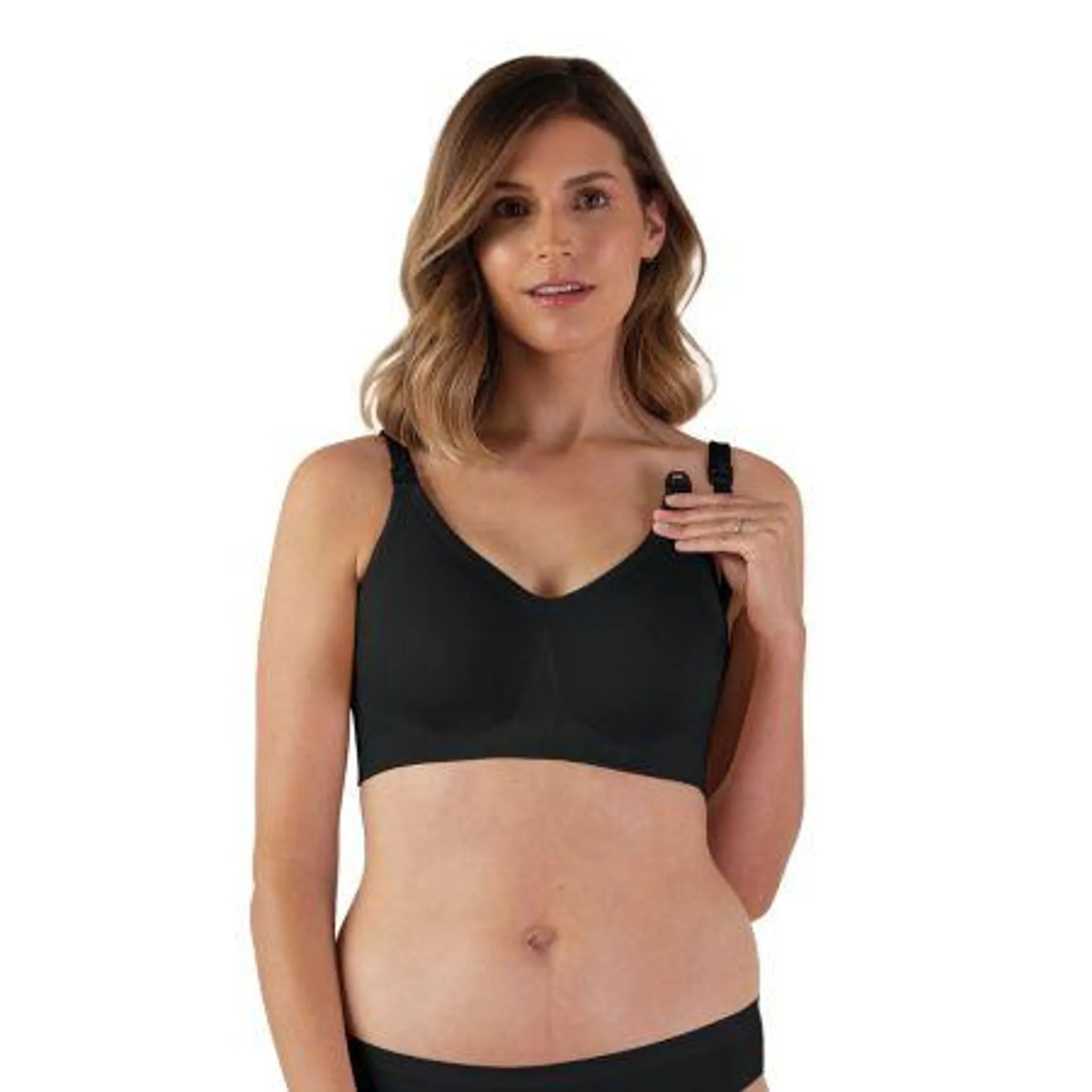 Sutien fara cusaturi pentru alaptat Body Silk, Masura M, Negru, Bravado