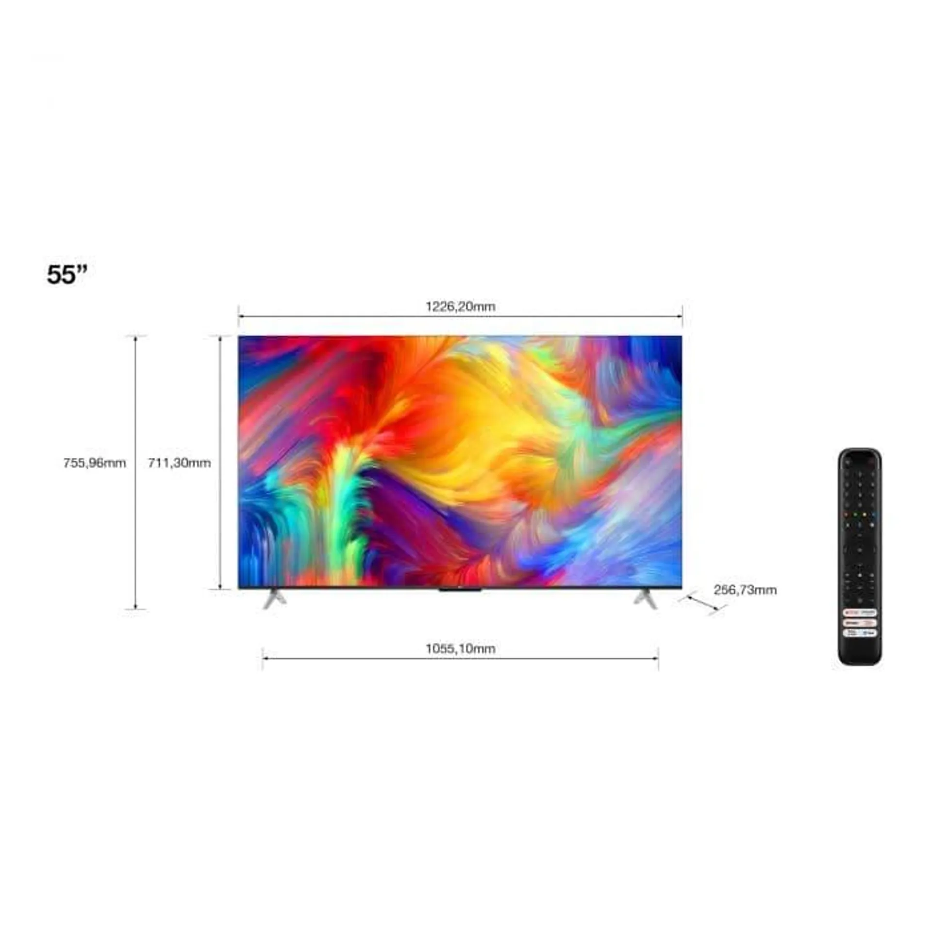 Televizor Smart TCL 55P638, 139 cm, Ultra HD 4K, Dolby Atmos, Clasa E