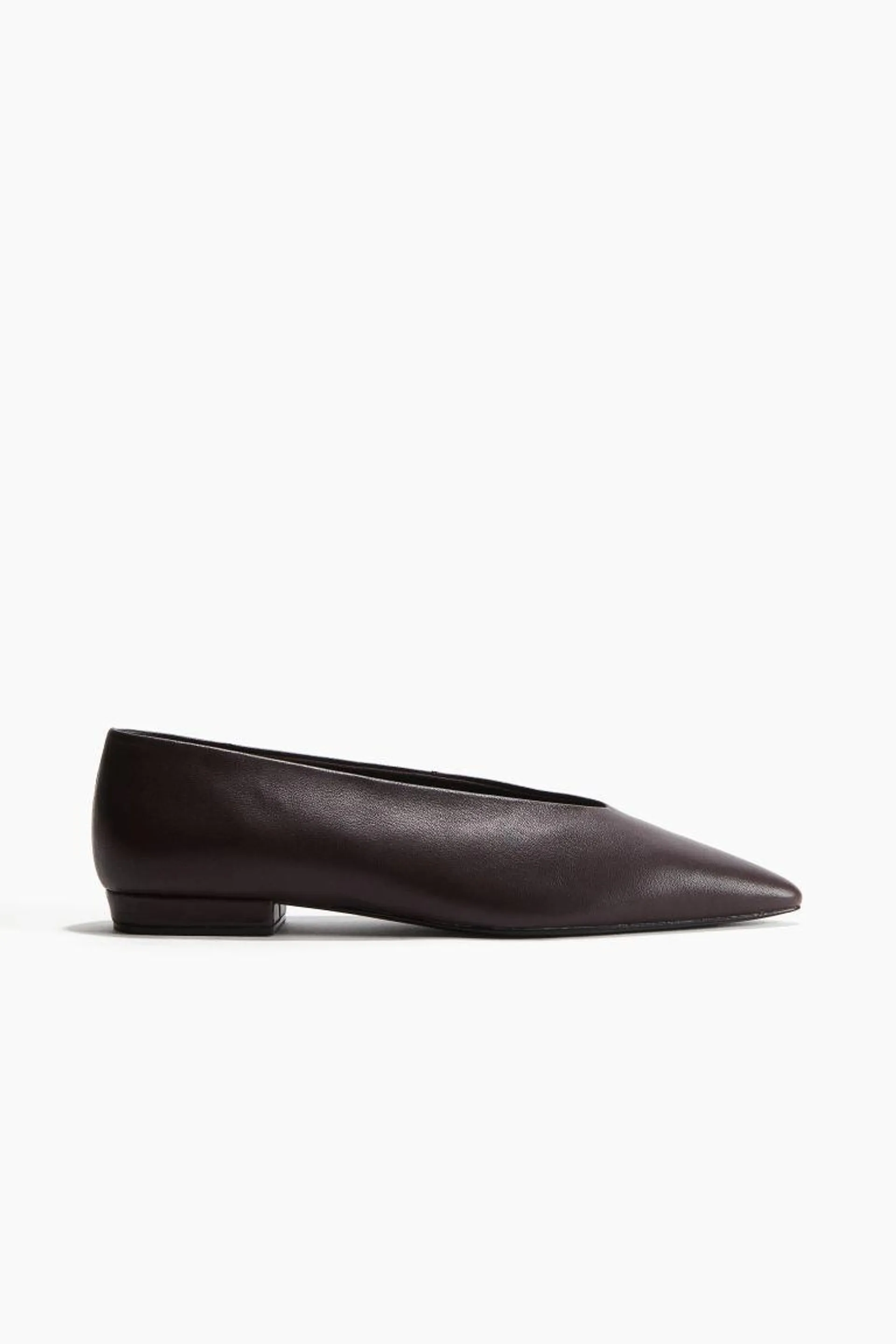 Leather ballet pumps