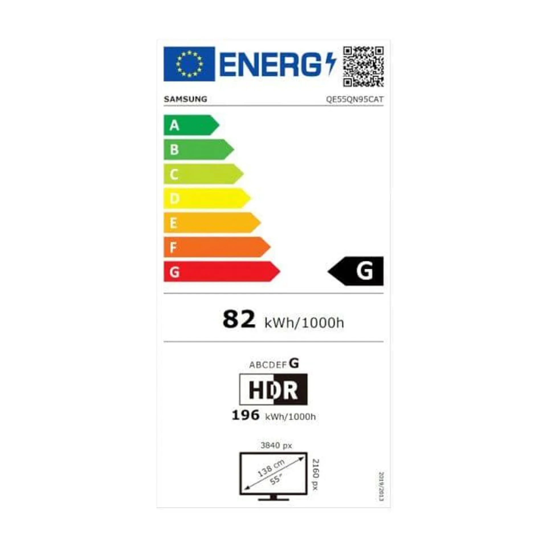 Televizor Smart Neo QLED, Samsung 55QN95C, 138 cm, 4K Ultra HD, HDR, Clasa G