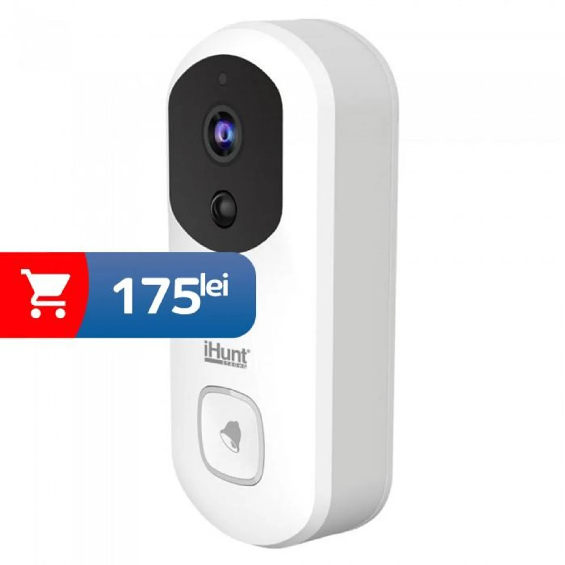 Sonerie inteligenta cu camera video iHunt Smart Doorbell WIFI Alb