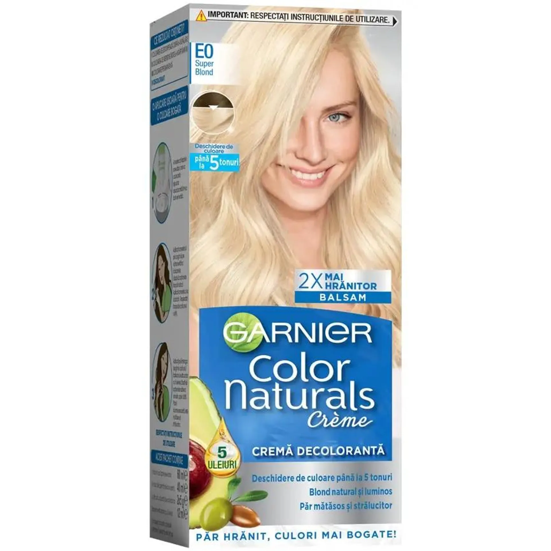 Crema decoloranta Garnier Color Naturals E0 Super Blond, 110 ml