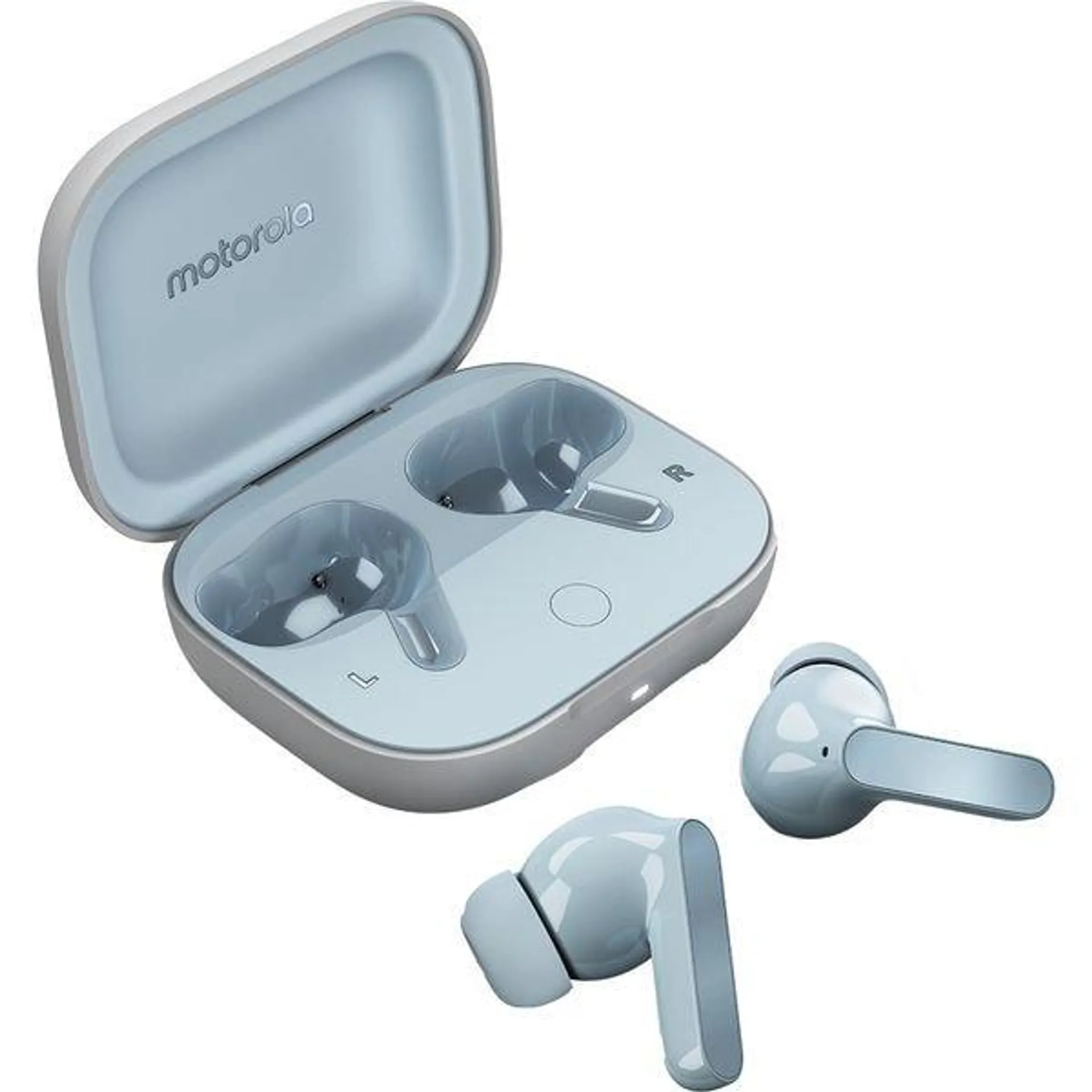 Casti MOTOROLA Moto Buds, True wireless, Bluetooth, In-ear, Microfon, Noise Cancelling, Glacier Blue