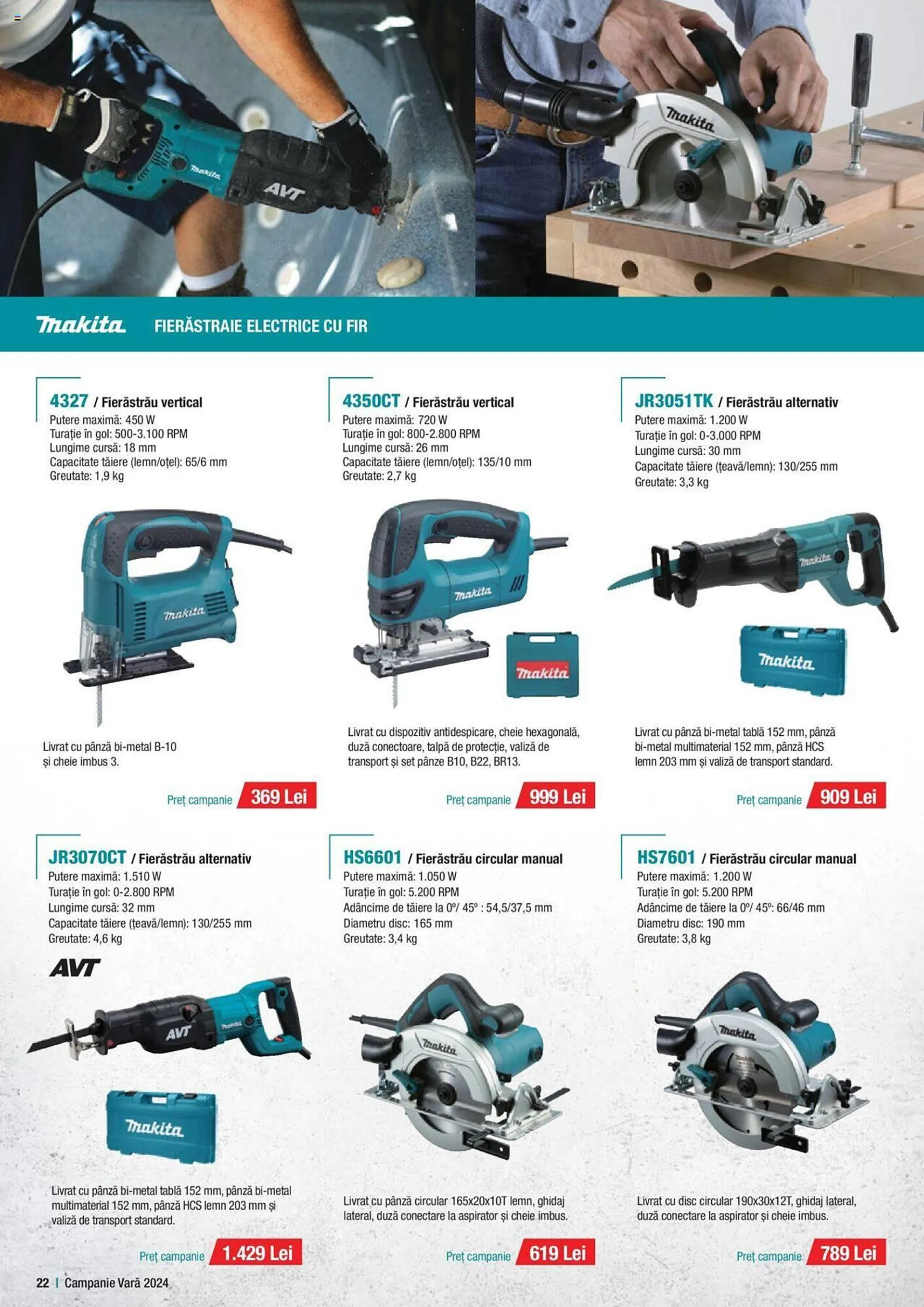 Catalog Makita catalog de la 1 iulie până la 30 septembrie 2024 - Revista Pagina 22