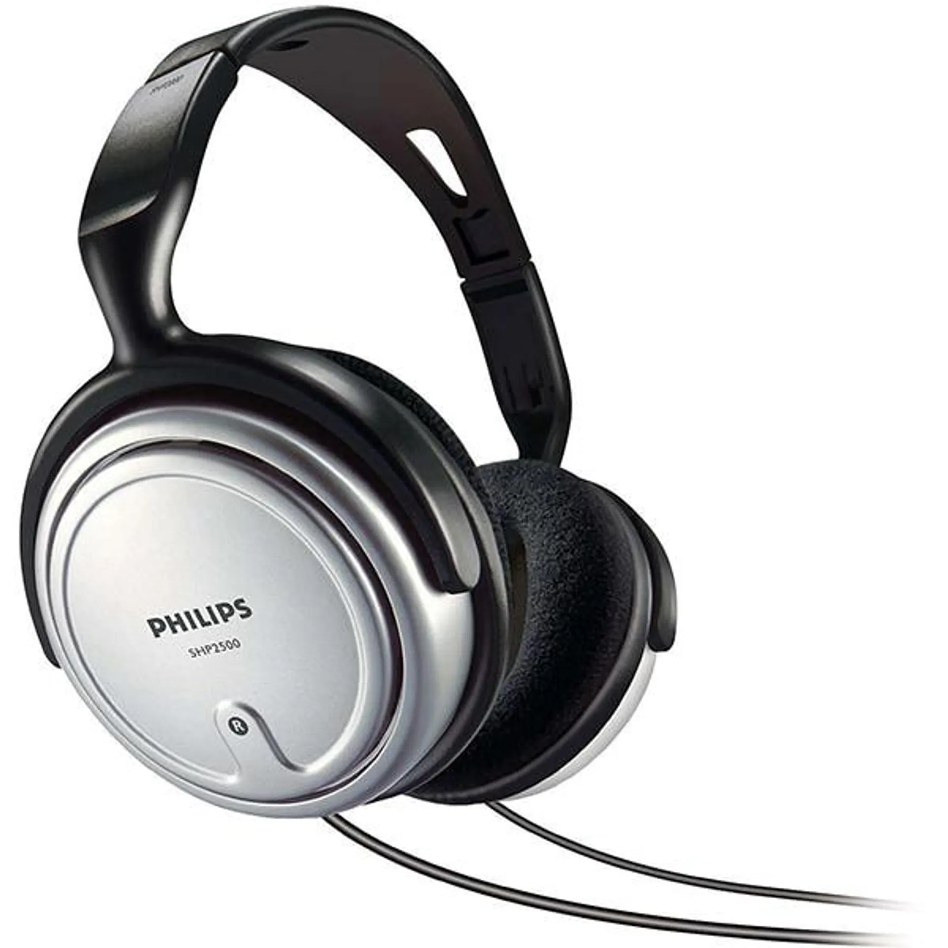 Casti PHILIPS SHP2500/10, Cu Fir, On-Ear, argintiu