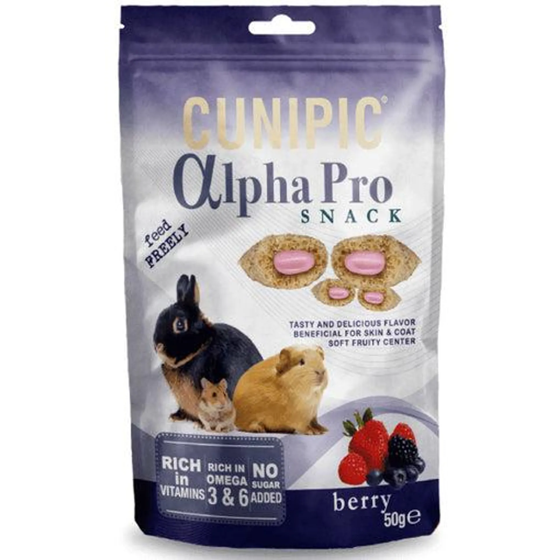 Recompense pentru rozatoare Cunipic Alpha Pro Snack Fructe de padure 50g