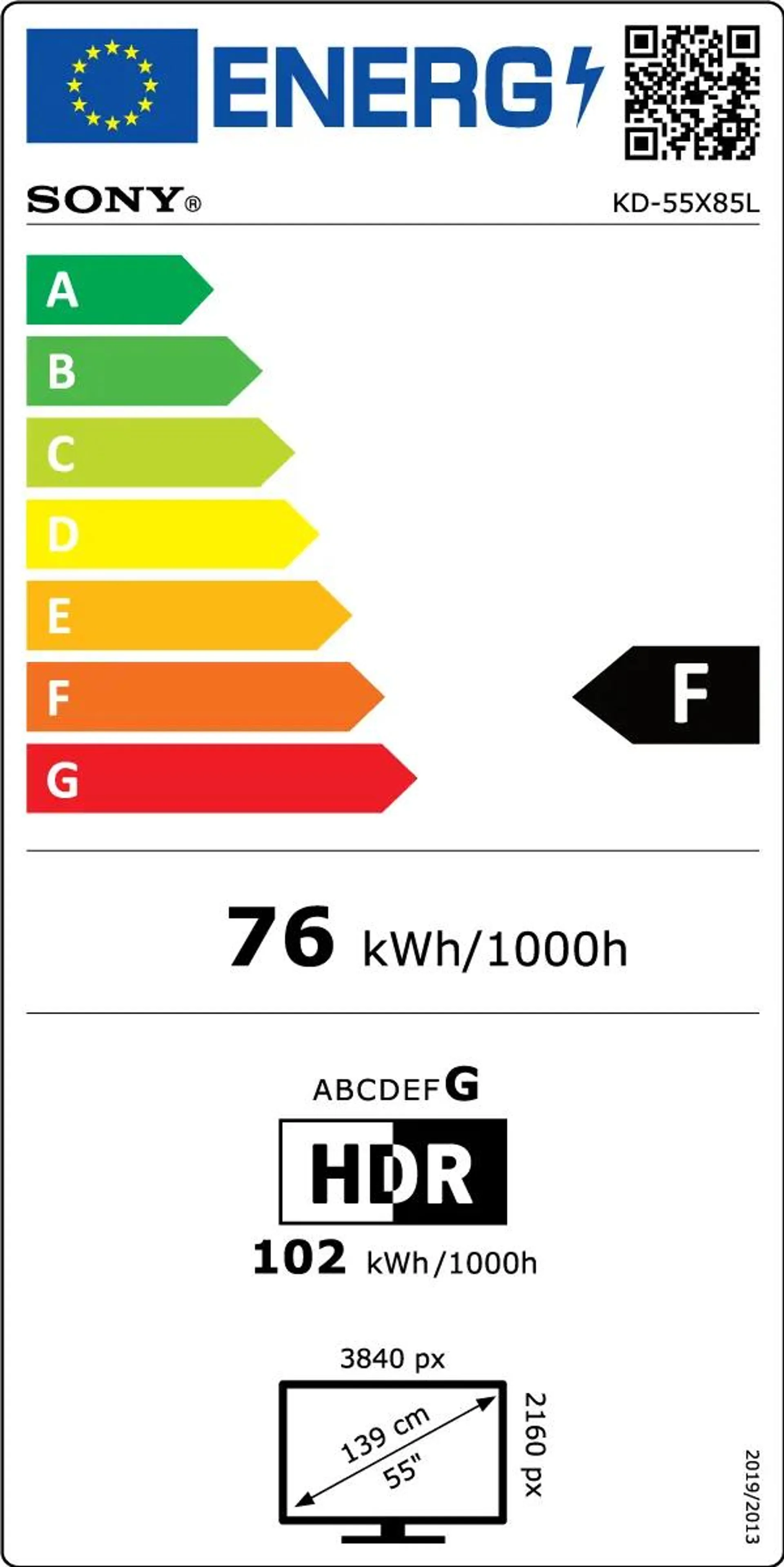 Televizor LED Smart Sony Bravia 55X85L, 139 cm, Ultra HD 4K, Negru