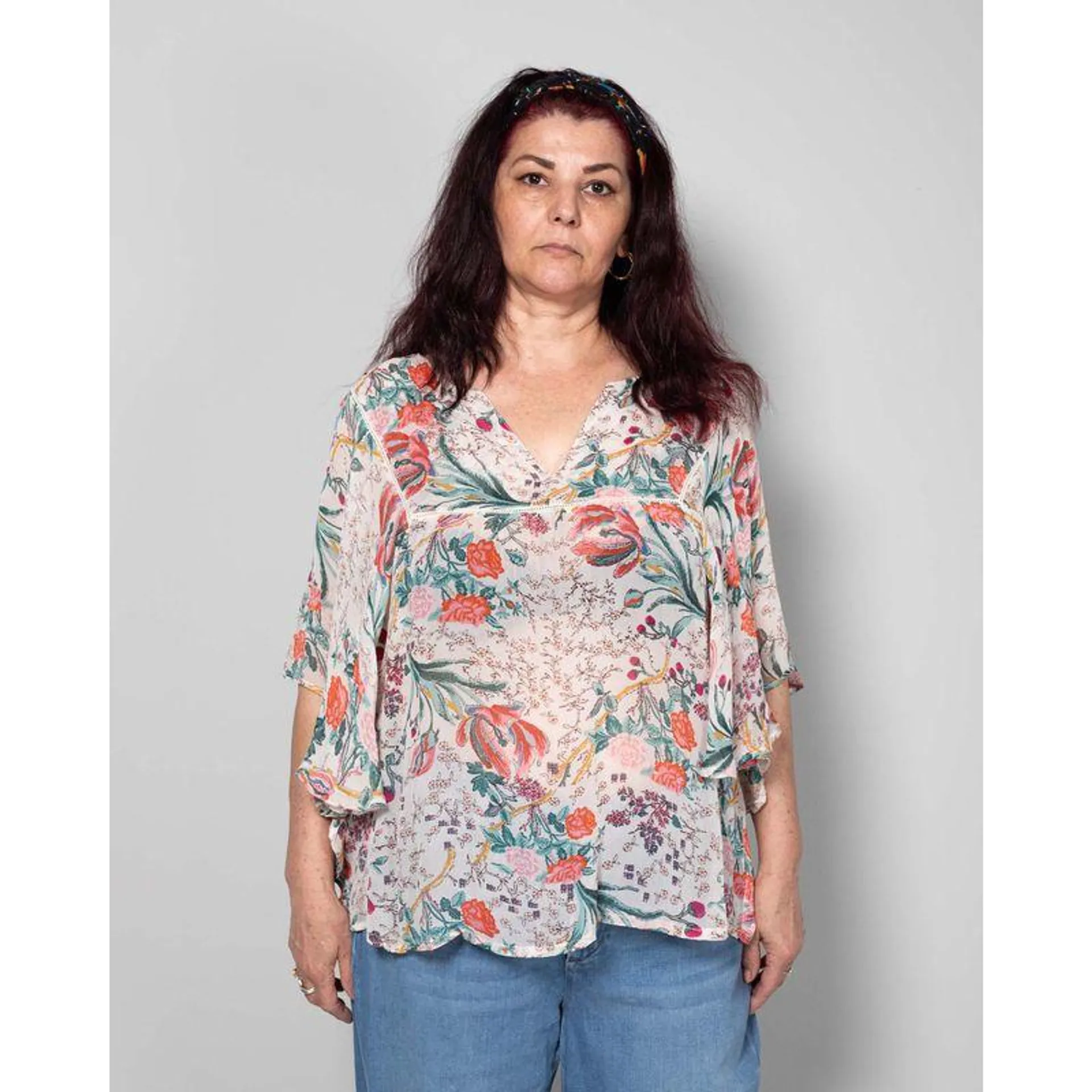 Bluza asimetrica cu imprimeu N240503004