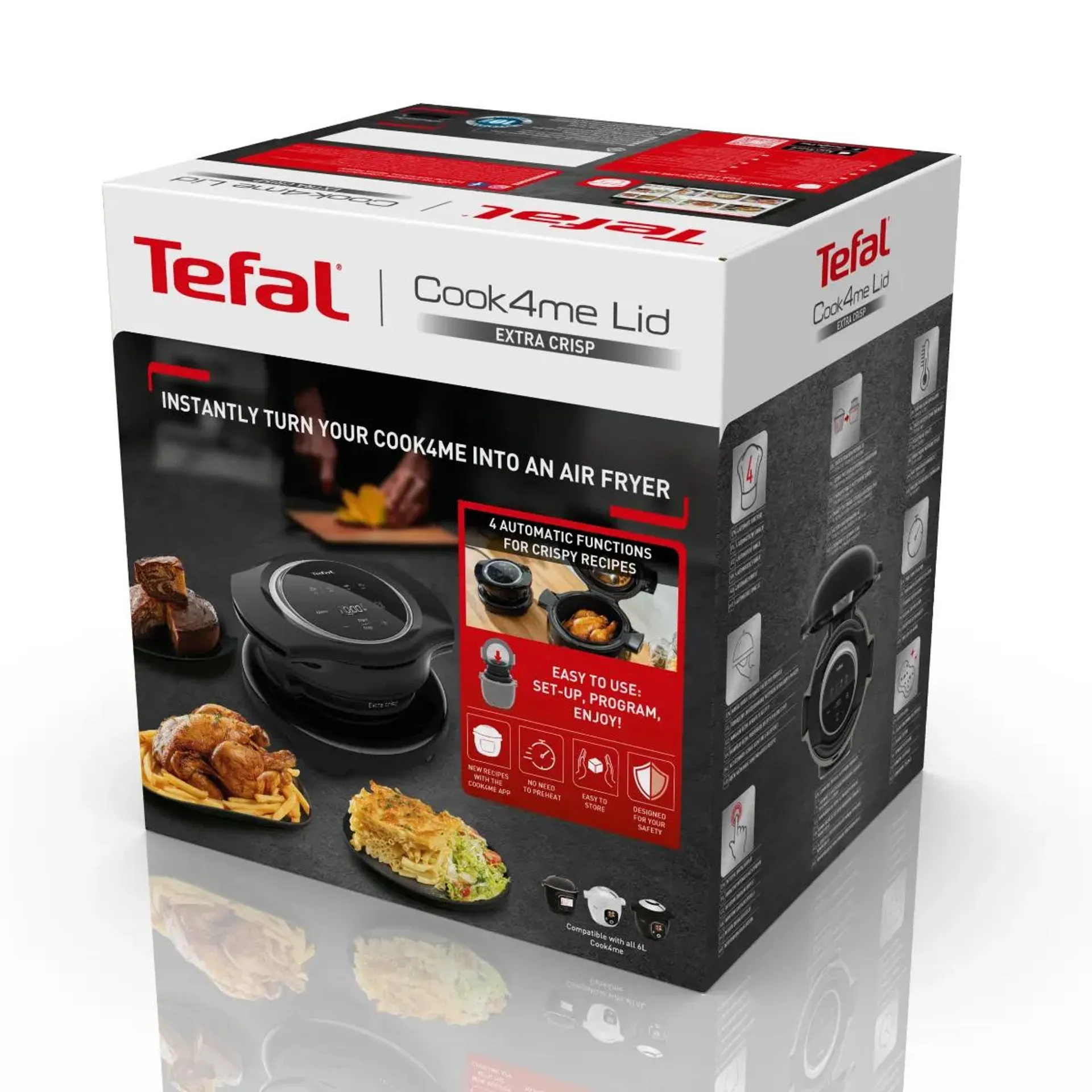 Accesoriu pentru prajit Tefal Extra Crisp EY150830, Argintiu / Negru