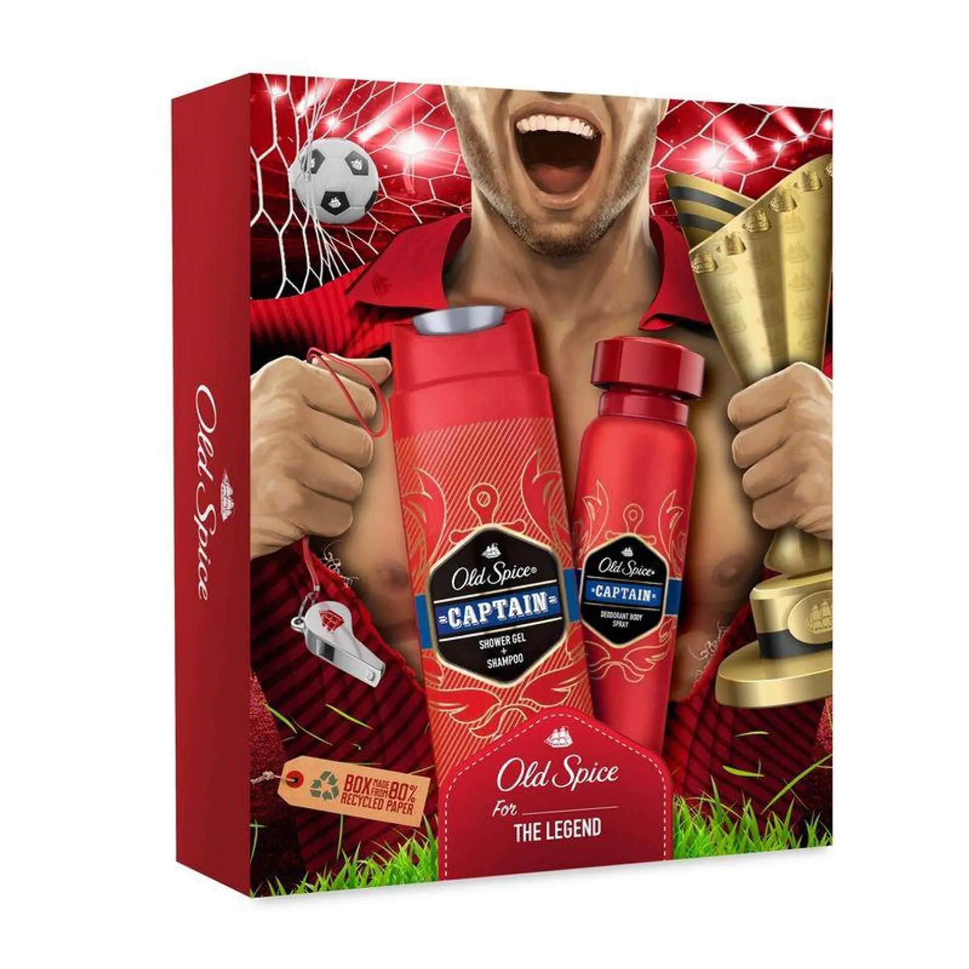Set pentru cadou Old Spice Footballer: Deodorant spray si sampon