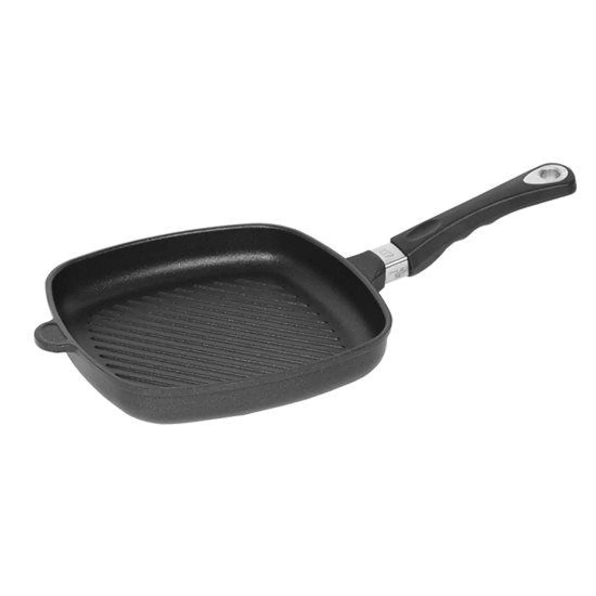 Tigaie grill patrata, aluminiu, 26 x 26 cm - AMT Gastroguss