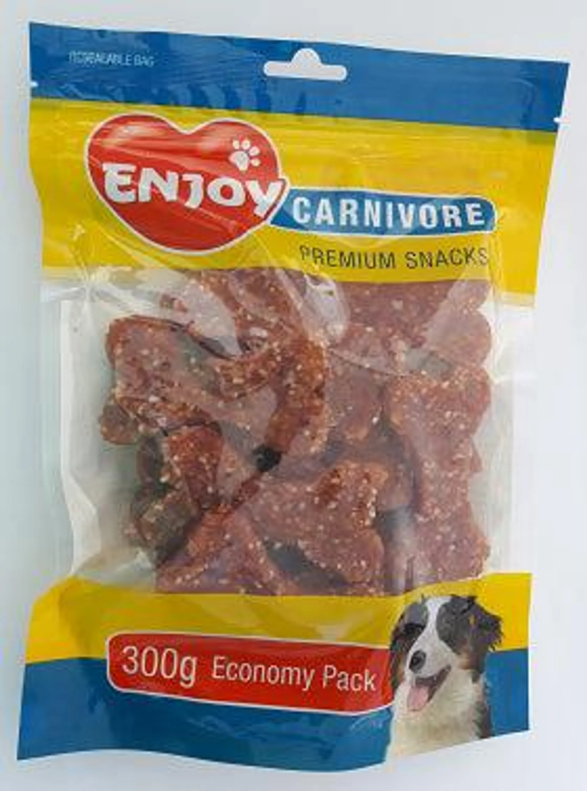 Recompense pentru caini Enjoy Carnivore cu miel si orez 300 g