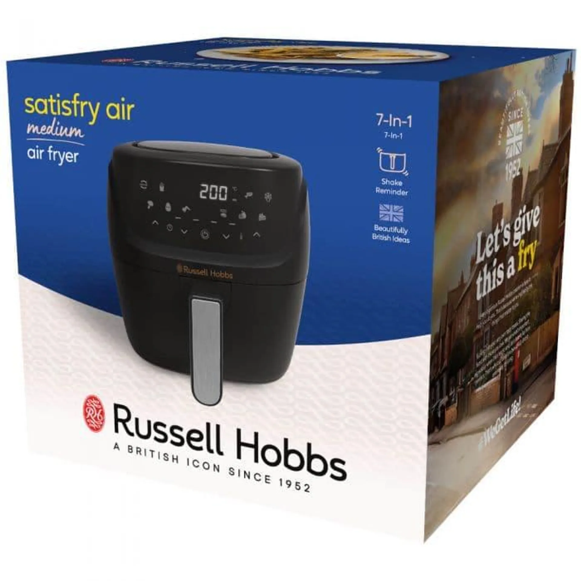 Friteuza cu aer cald Russell Hobbs 27160-56, 4 L, 10 programe prestabilite, Negru