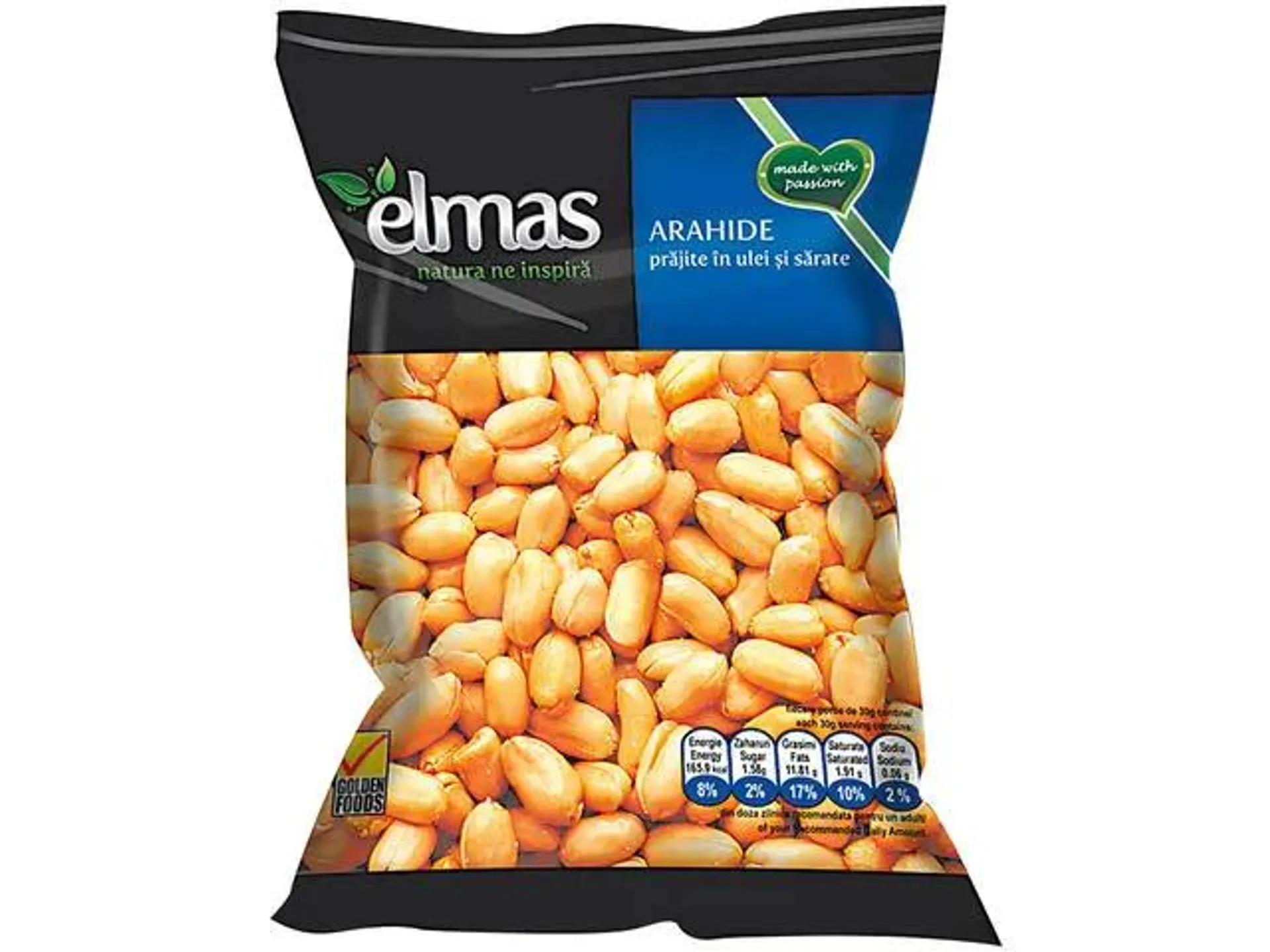 Arahide Elmas prajite in ulei si sarate 300 g