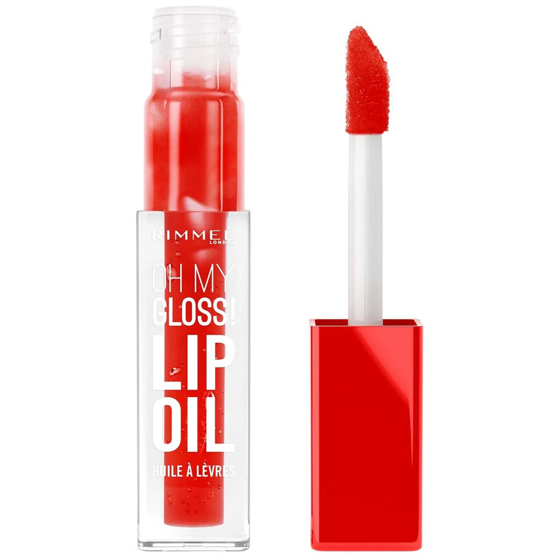 Ulei de buze Rimmel London Oh My Gloss 004 Vivid Red, 4.5 ml