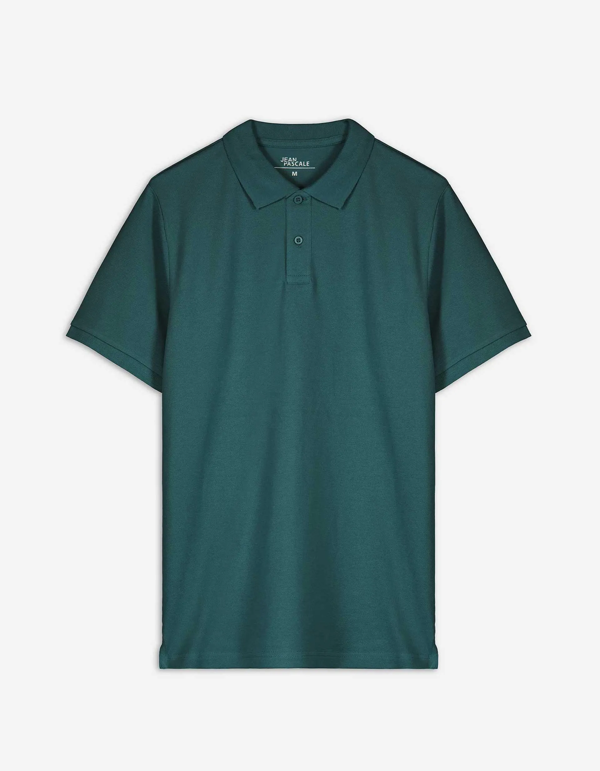 Tricou polo - Închidere cu nasturi - Verde inchis