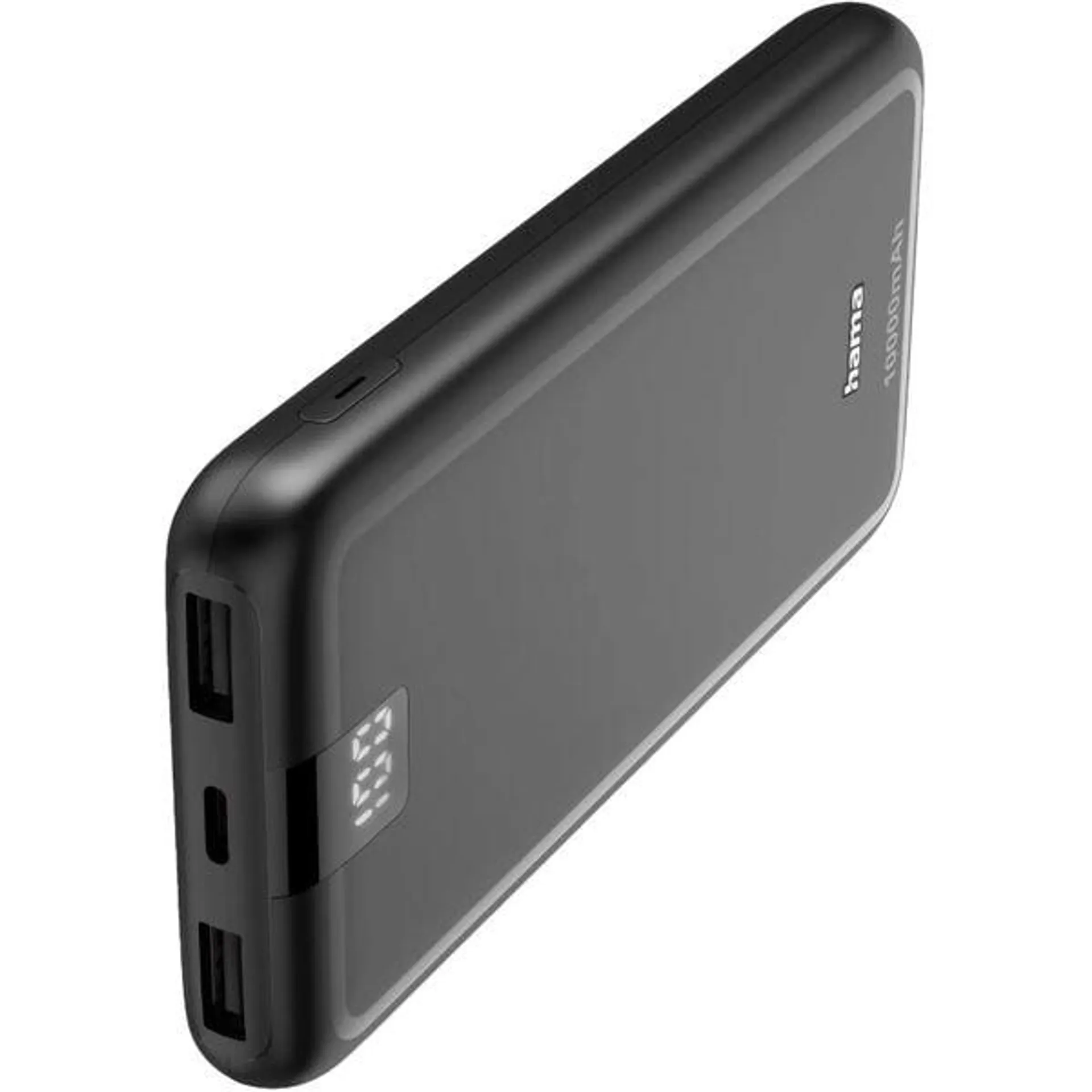 Baterie externa HAMA Performance 10 201709, 10000mAh, 1xUSB-C, 2xUSB-A, gri