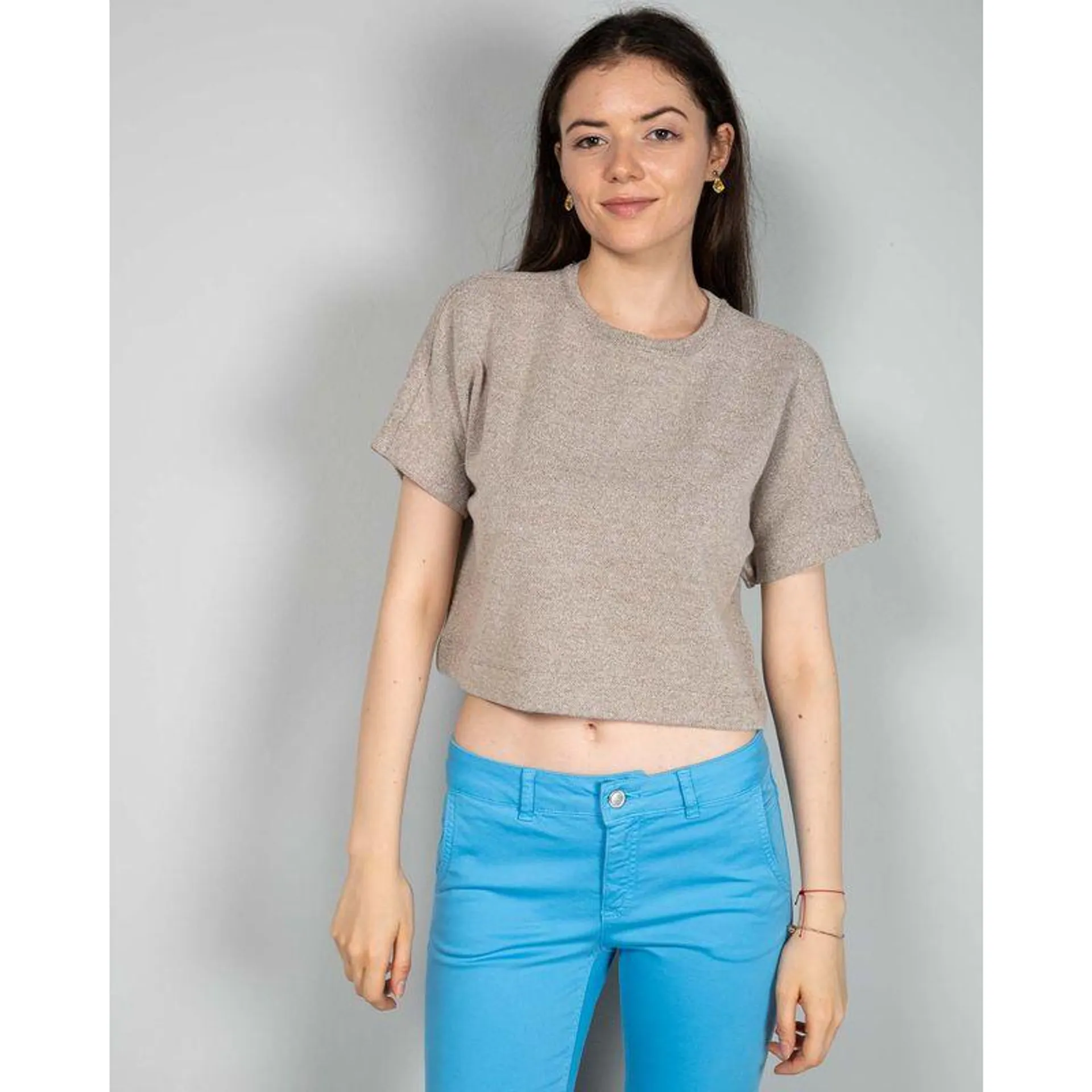 Bluza crop cu maneci scurte 24ALN82008