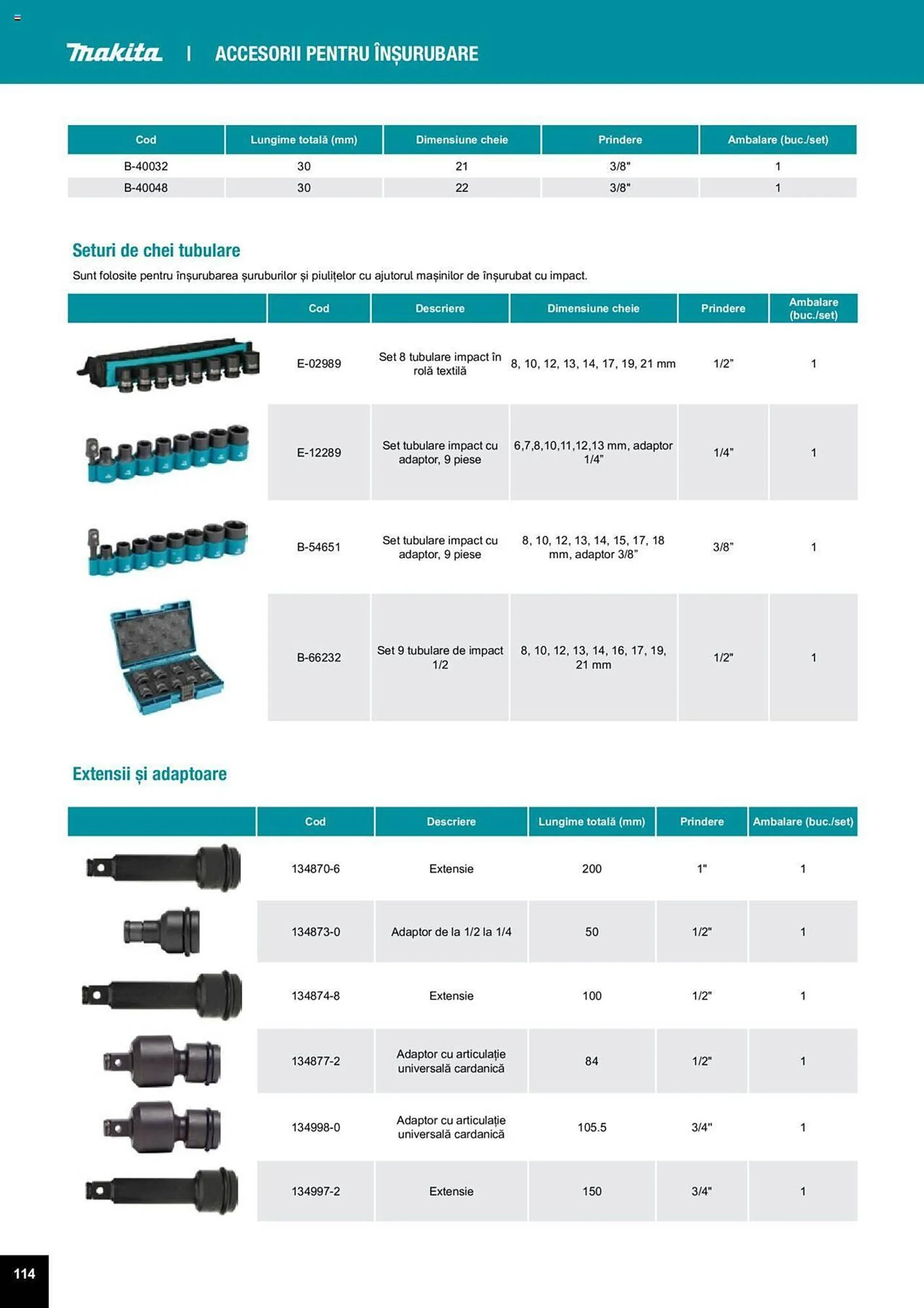 Catalog Сatalog Makita de la 25 martie până la 31 decembrie 2024 - Revista Pagina 114