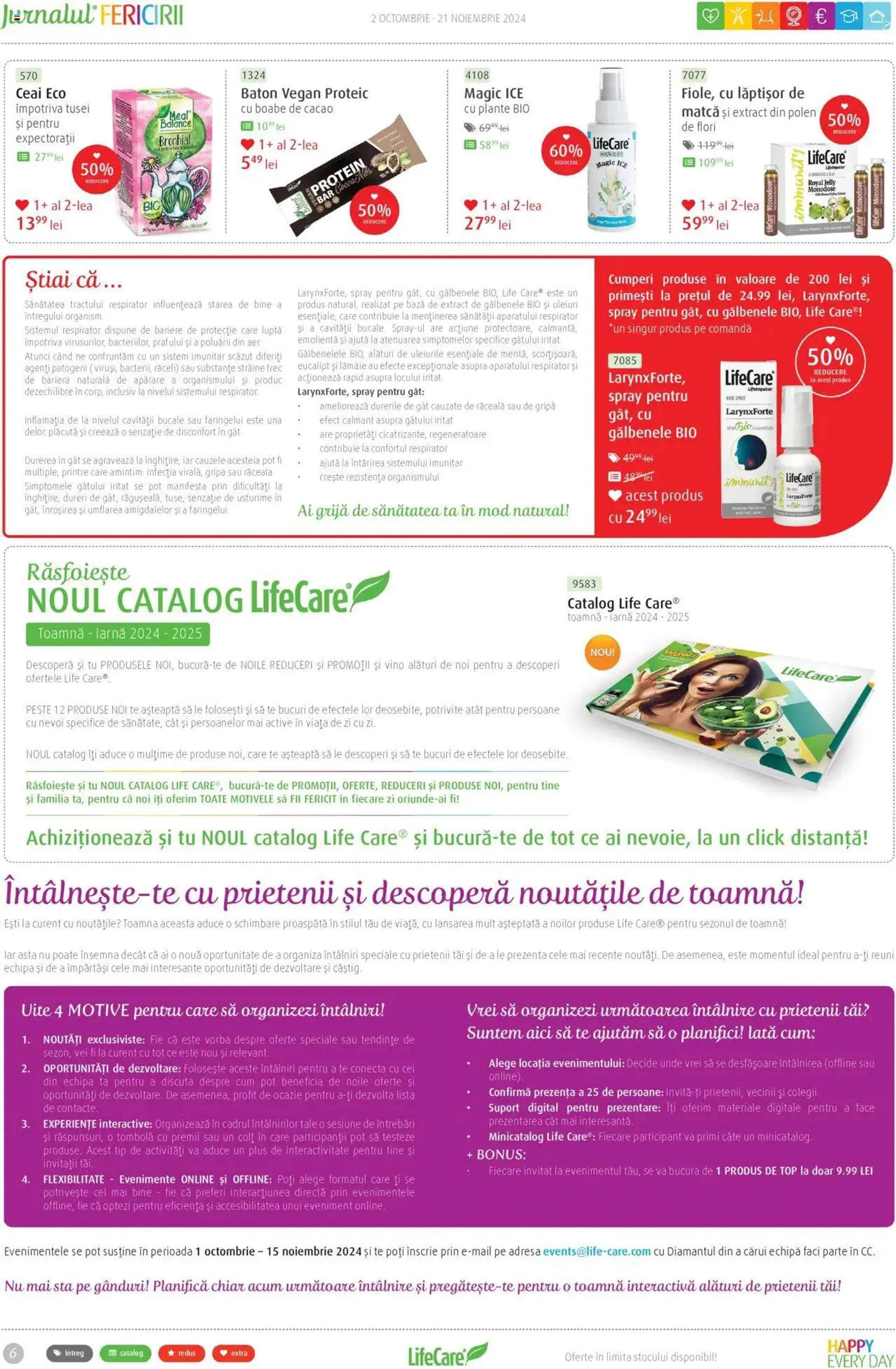 Catalog Life Care catalog - Jurnalul Fericirii Octombrie/Noiembrie de la 2 octombrie până la 21 noiembrie 2024 - Revista Pagina 6