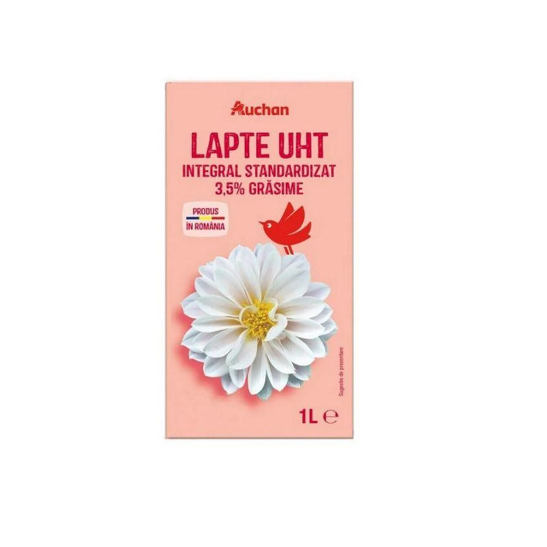 Lapte integral UHT Auchan, 3.5% grasime, 1 l Lapte integral UHT Auchan, 3.5% grasime, 1 l