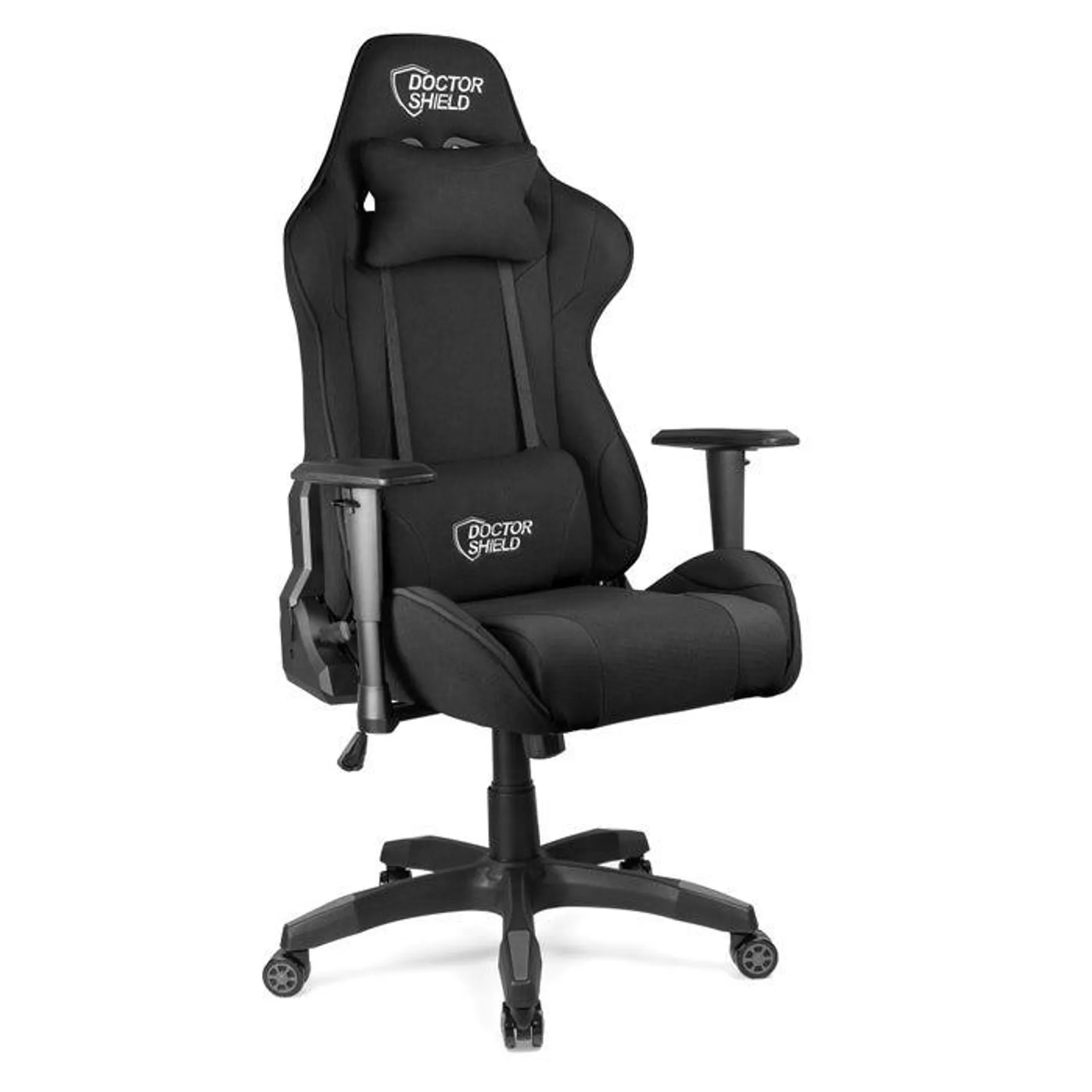 Scaun gaming Doctor Shield Air Force, rotativ, textil, negru, 1C