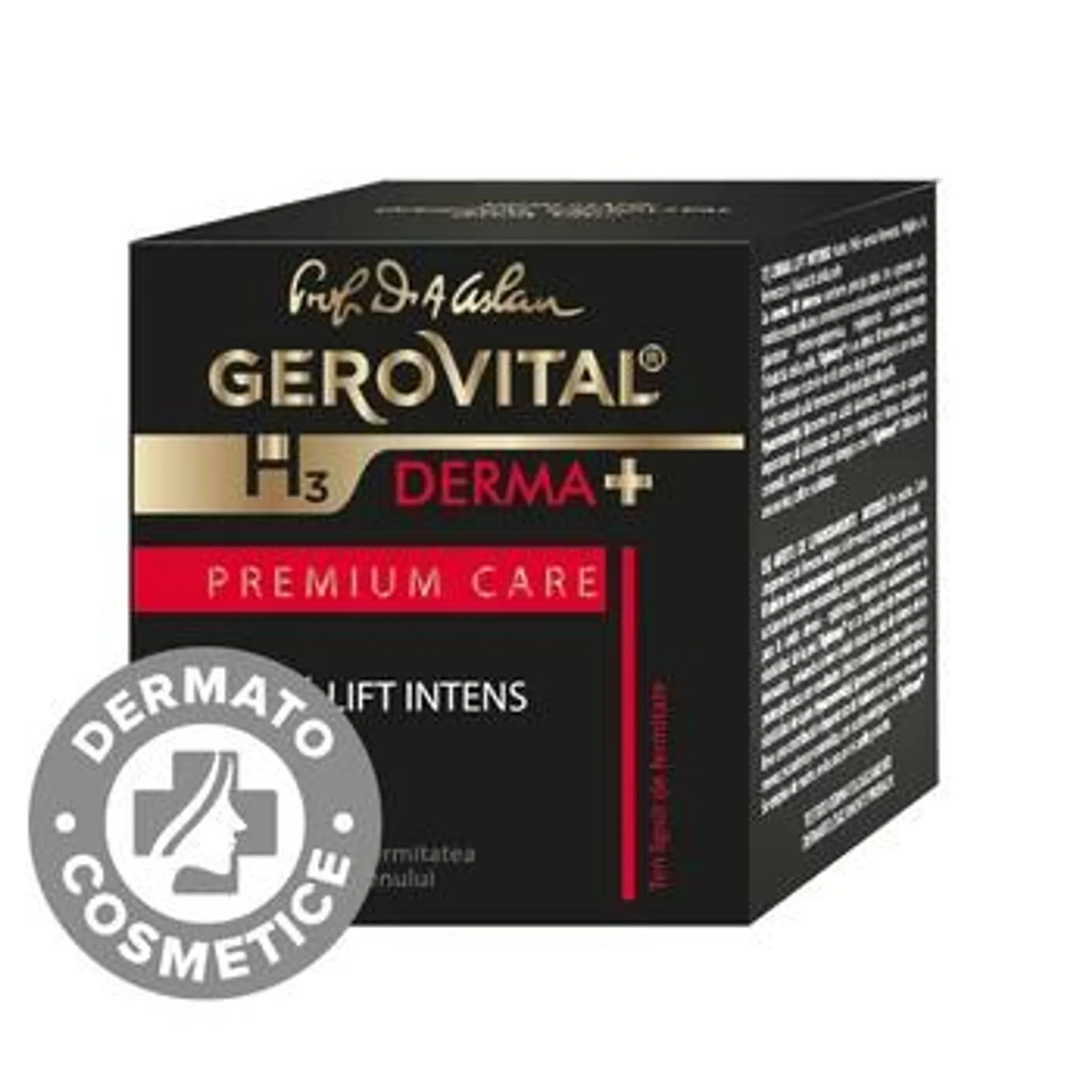 Crema lift intens H3 Derma+ Premium Care, 50ml, Gerovital