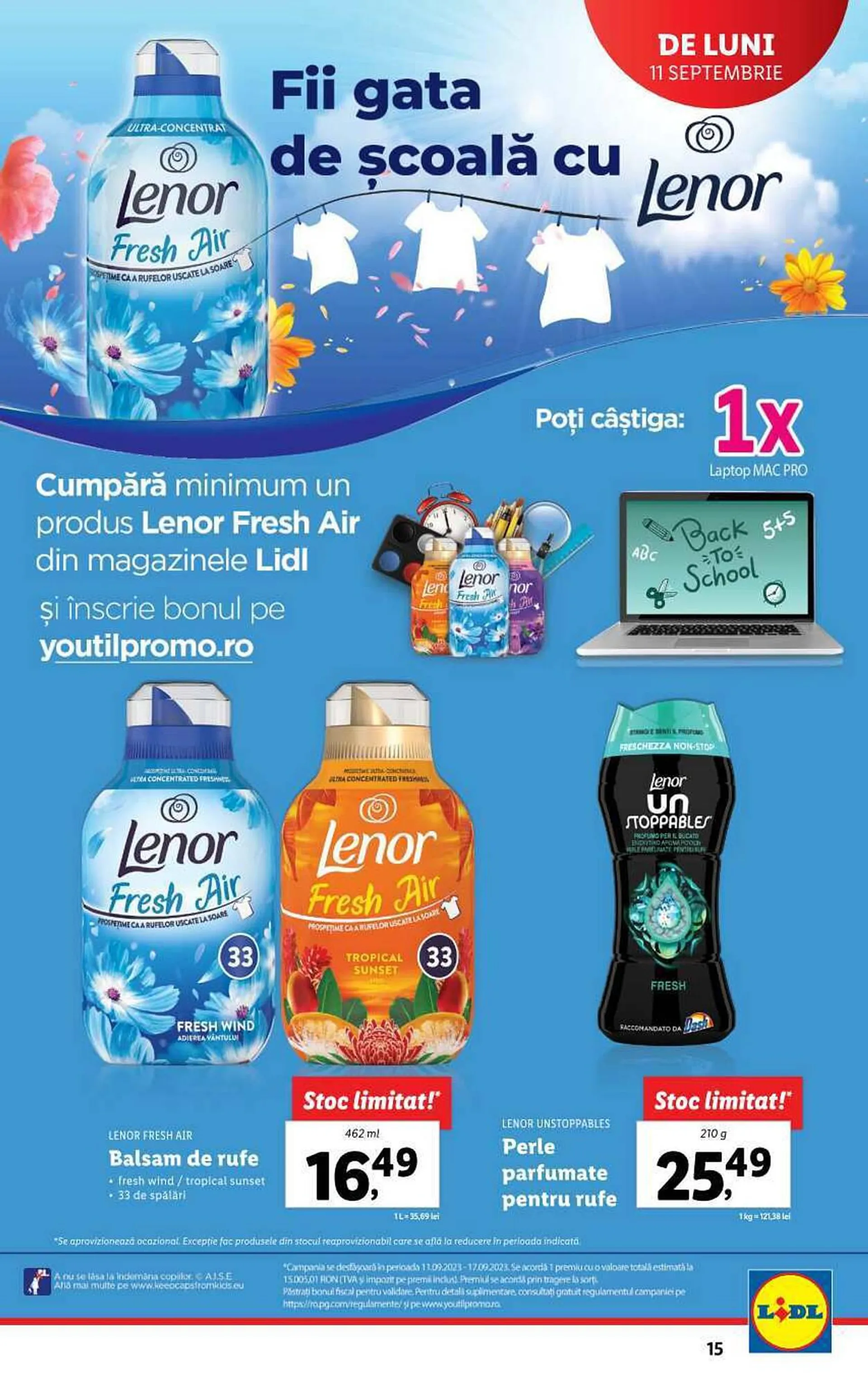 Catalog Lidl catalog de la 11 septembrie până la 17 septembrie 2023 - Revista Pagina 15