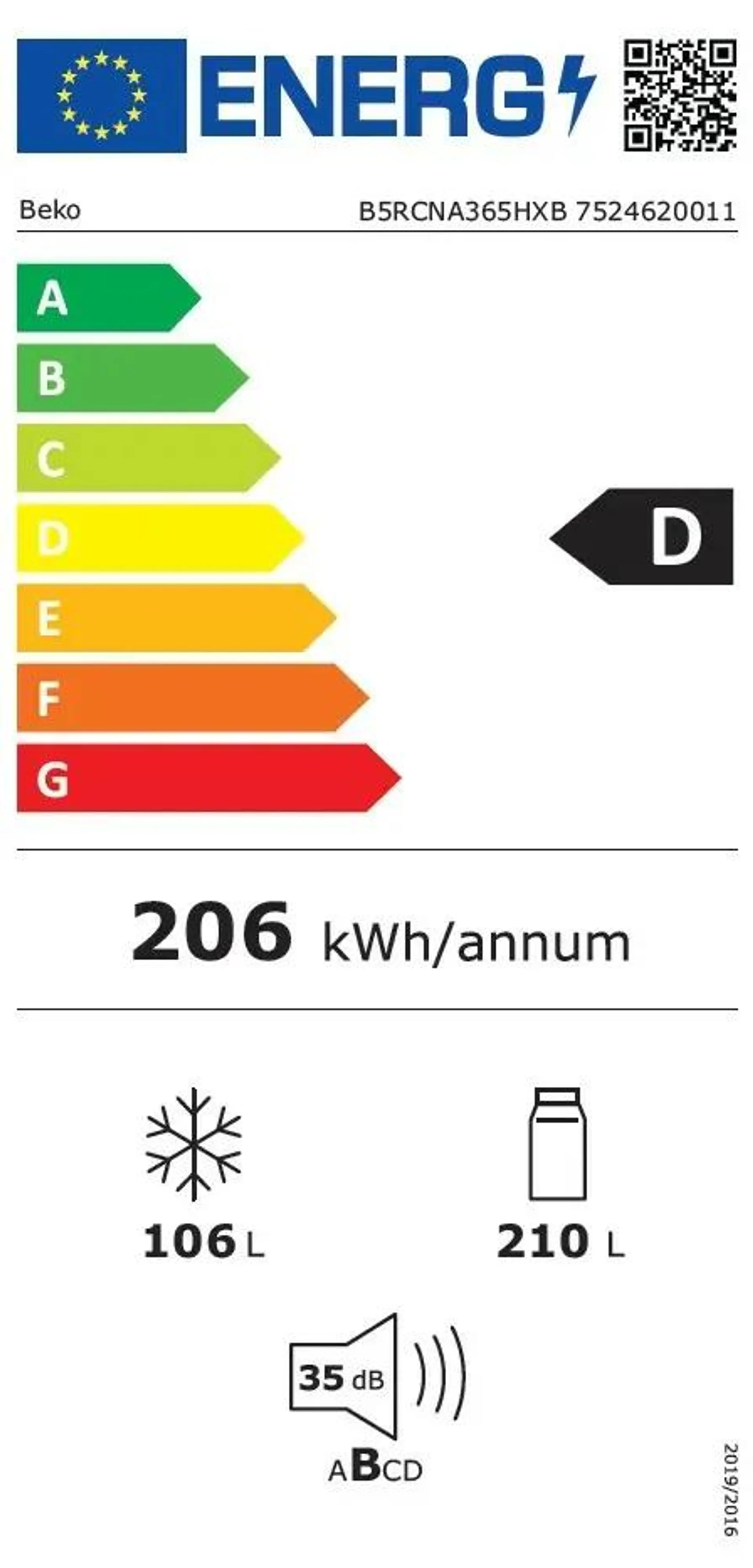 Combina frigorifica Beko B5RCNA365HXB, No Frost, 316 litri, Clasa energetica D, Metal Look