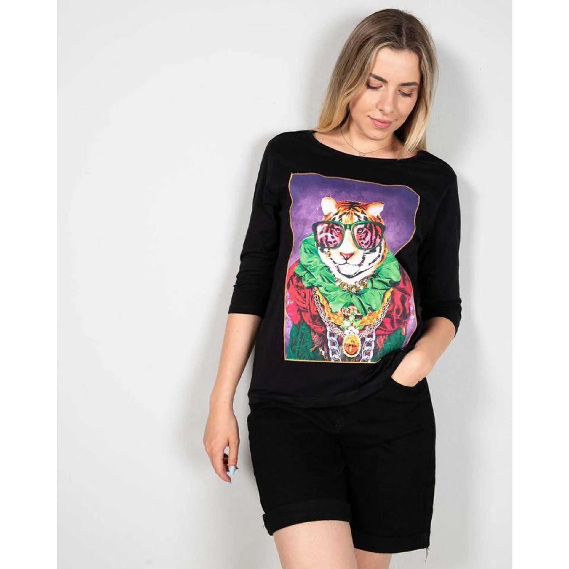 Bluza Koala Bay din bumbac cu maneca trei sferturi 24TFT01016