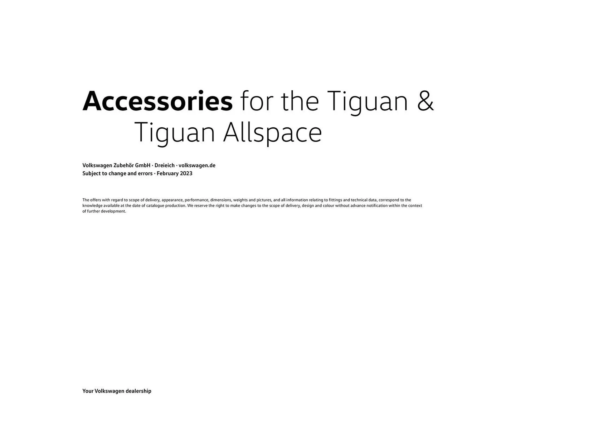 Volkswagen Accessories For The Tiguan & Tiguan Allspace catalog - 62