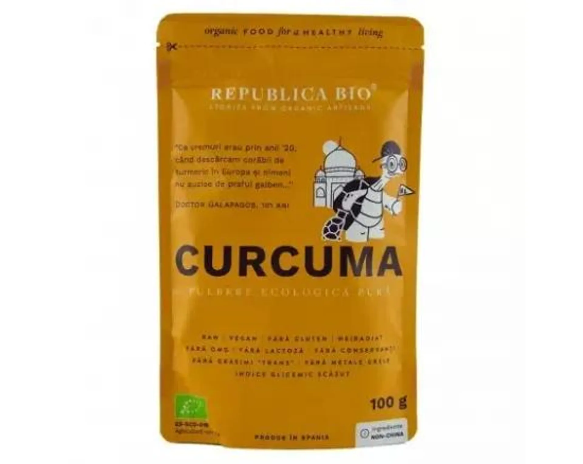 Curcuma pulbere ecologica pura, 100g