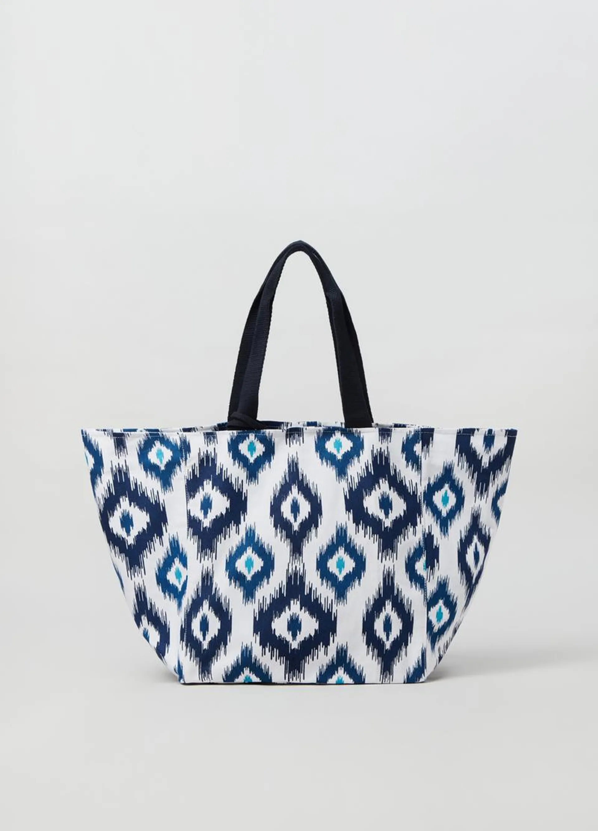 PIOMBO shopping bag with ikat print