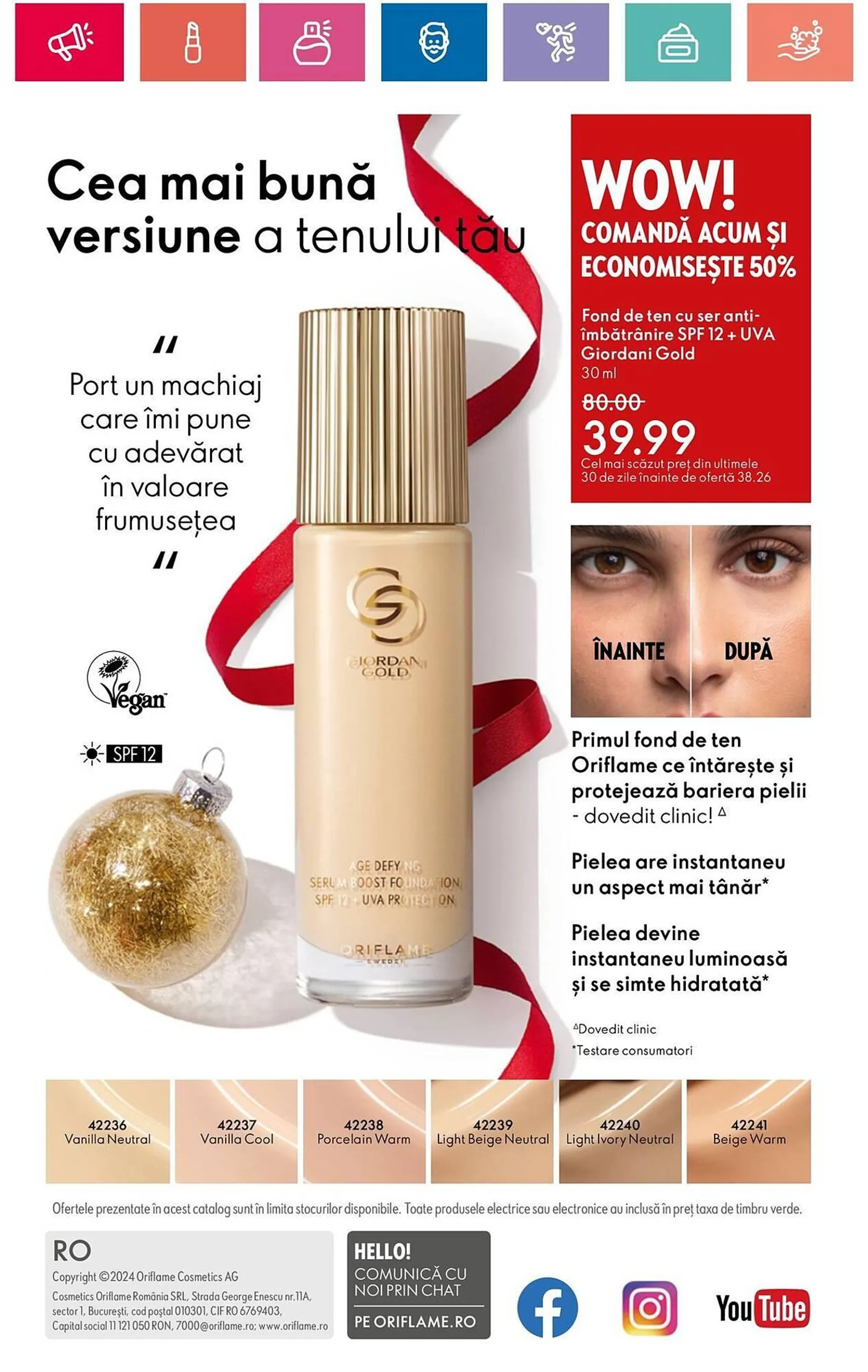 Catalog Catalog Oriflame de la 2 decembrie până la 28 decembrie 2024 - Revista Pagina 180