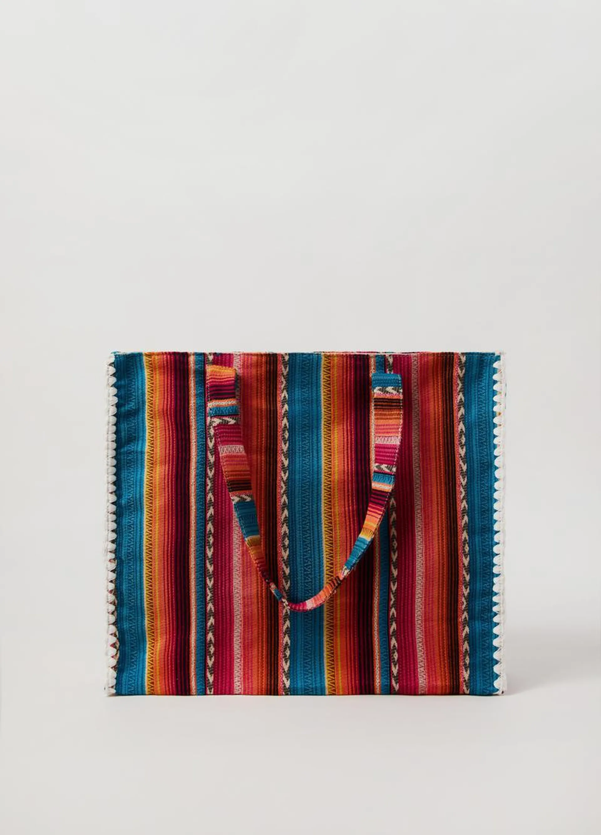 PIOMBO shopping bag with traditional pattern