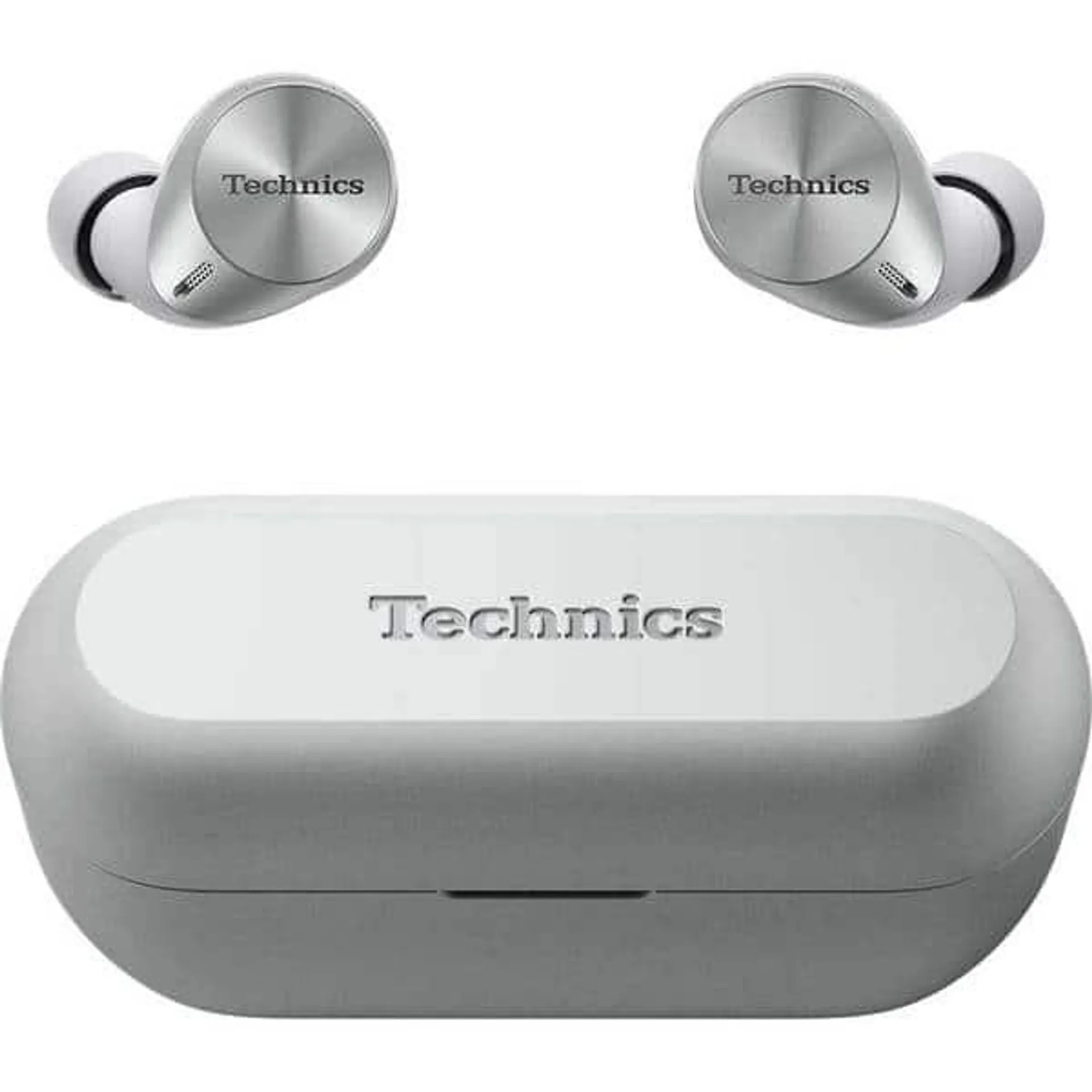 Casti TECHNICS EAH-AZ60M2ES, True Wireless, Bluetooth, In-ear, Microfon, Noise Cancelling, Carcasa incarcare wireless, argintiu