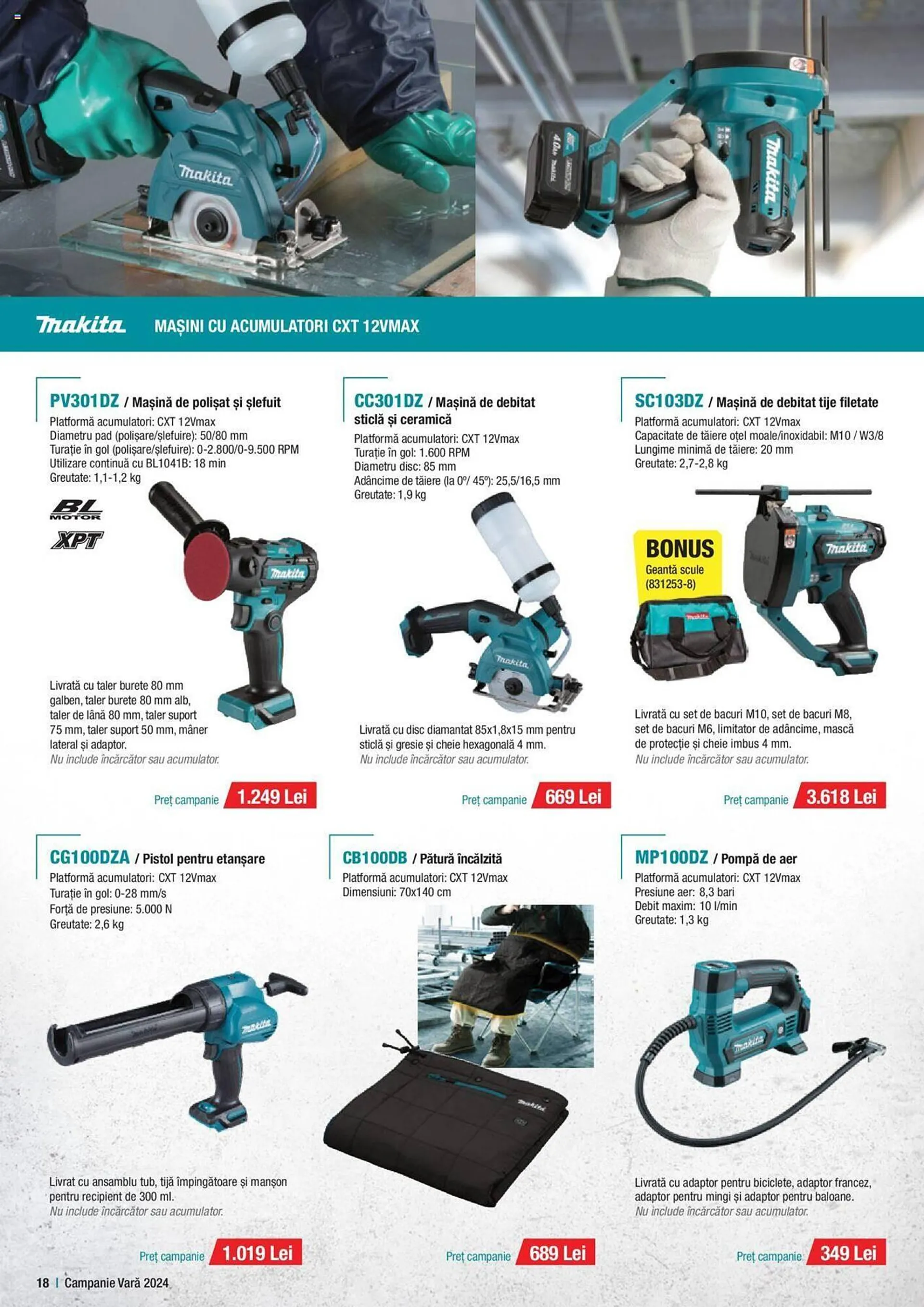 Catalog Makita catalog de la 1 iulie până la 30 septembrie 2024 - Revista Pagina 18