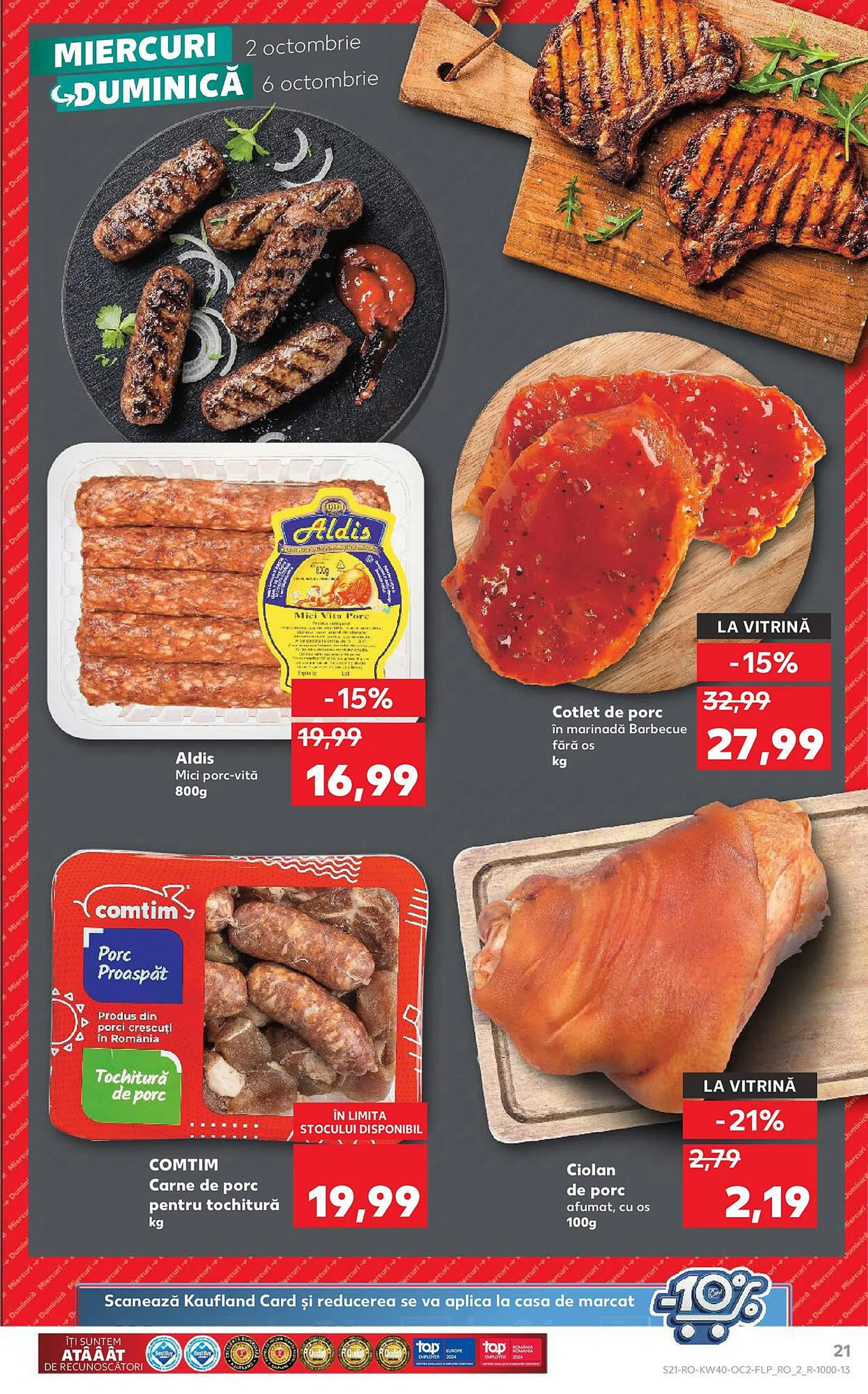 Catalog Catalog Kaufland de la 2 octombrie până la 8 octombrie 2024 - Revista Pagina 21