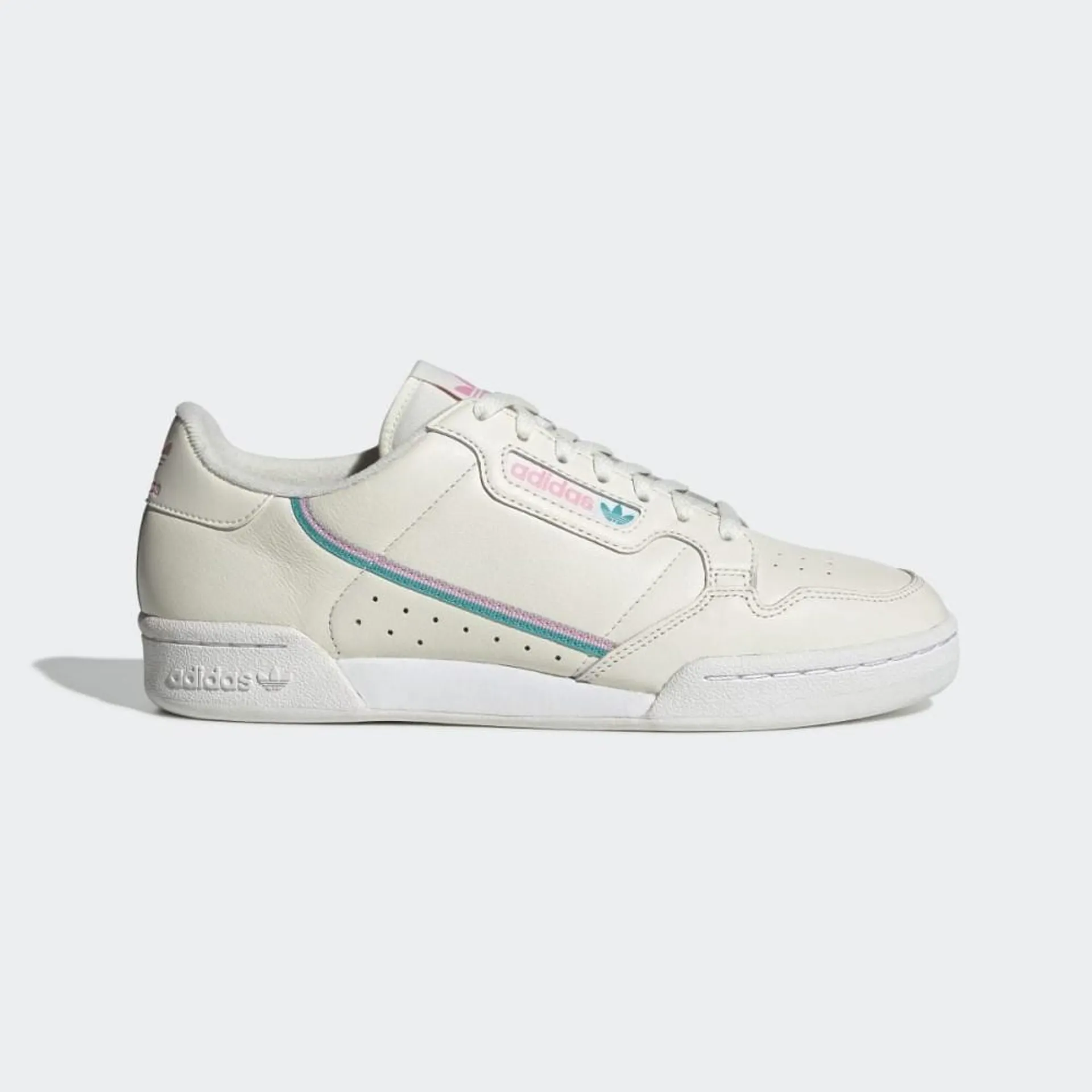 Adidasi Originals Barbati Adidas Continental 80 Albi/Roz/Turcoaz Deschis