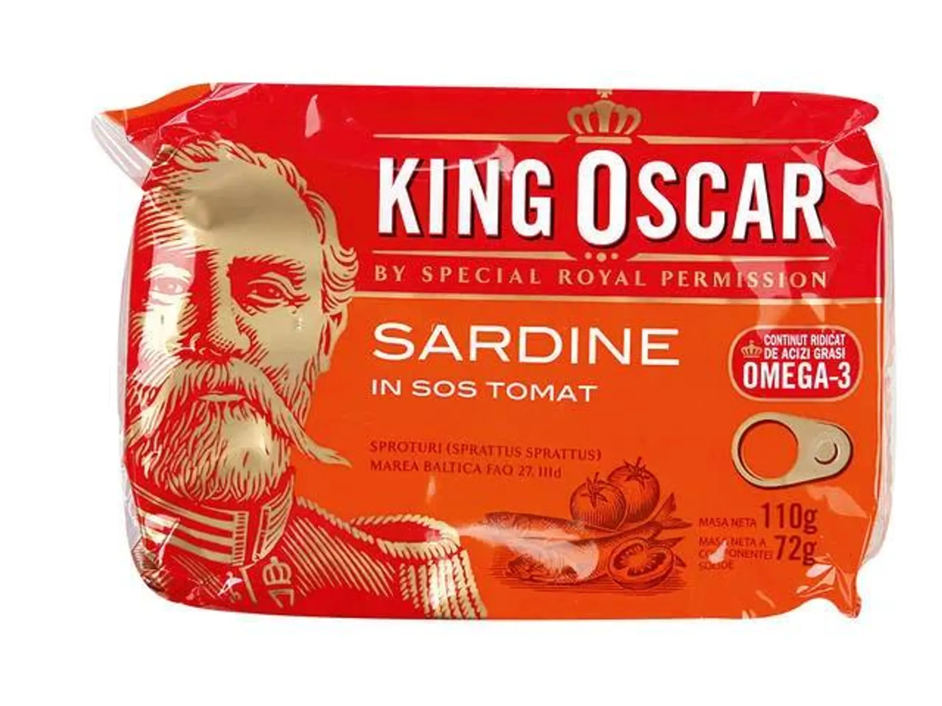 Sardine King Oscar in sos tomat 110g