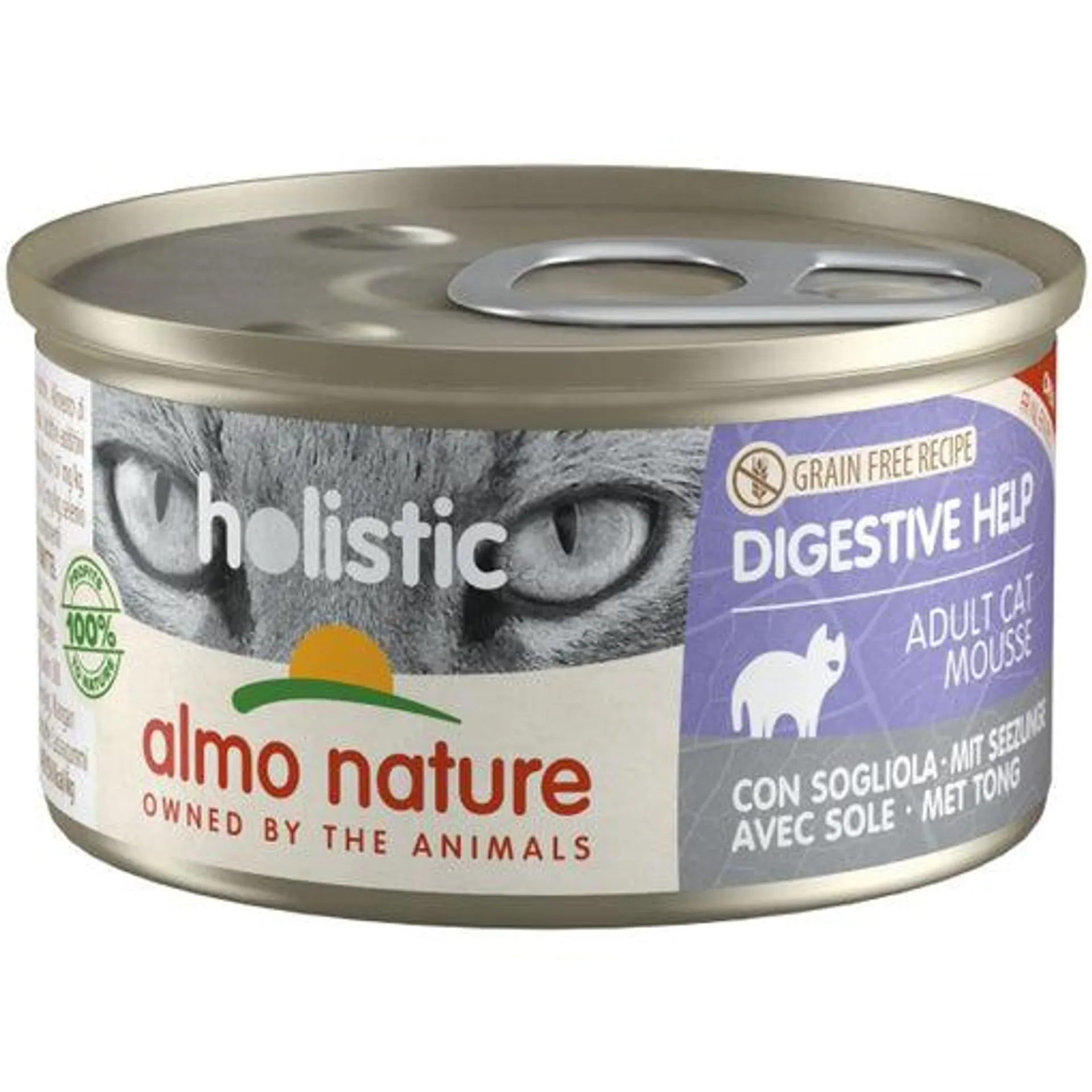 Hrana umeda pentru pisici Almo Nature Holistic Digestive Peste Limba de mare 85g