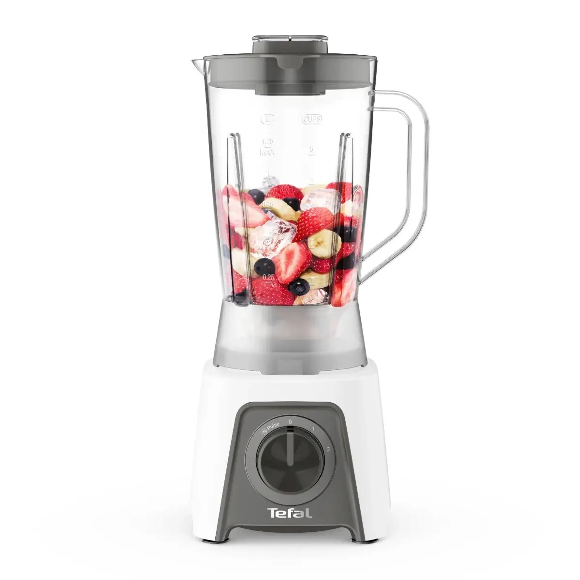 Blender Tefal Blendeo BL2C0130, 1.25 litri, 2 viteze + Pulse, 450 W, Alb