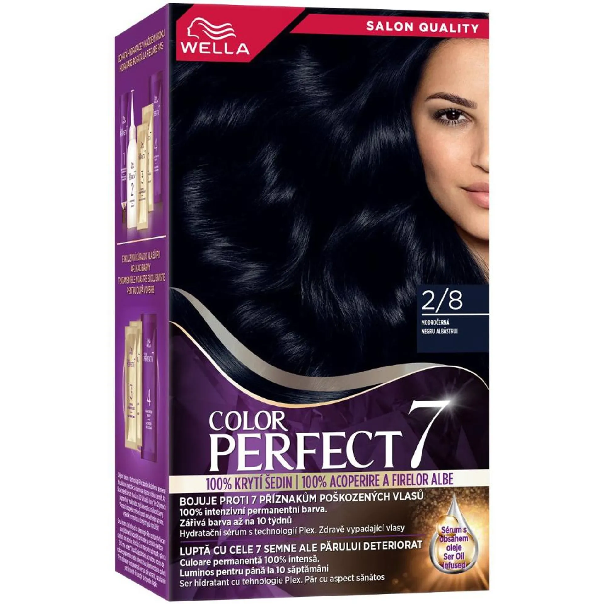 Vopsea de par permanenta Color Perfect Negru Albastrui 2/8, 135ml