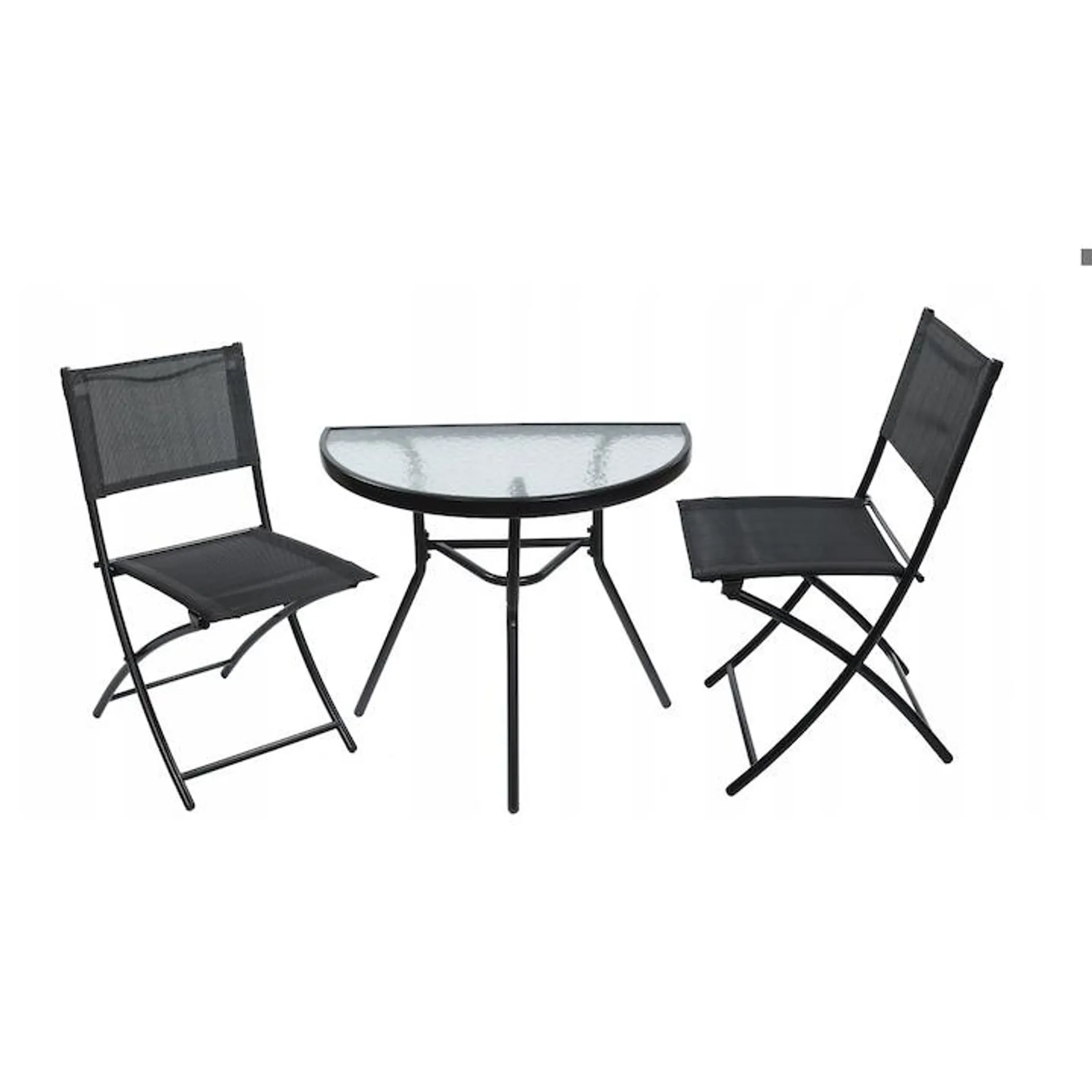 Set mobilier de gradina/terasa cu scaune pliabile, contine 3 piese