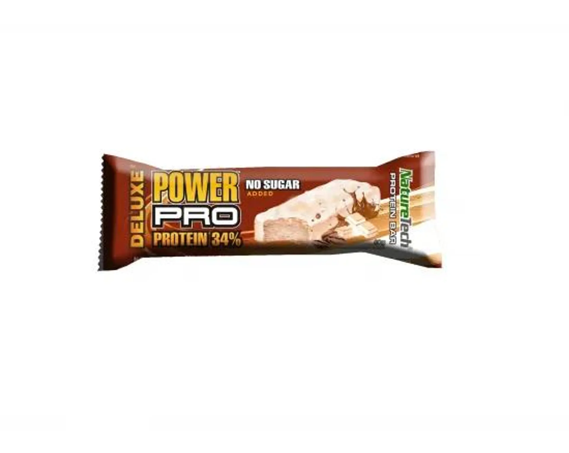 Naturetech baton energizant power pro deluxe 34% proteina, mocca, 80g