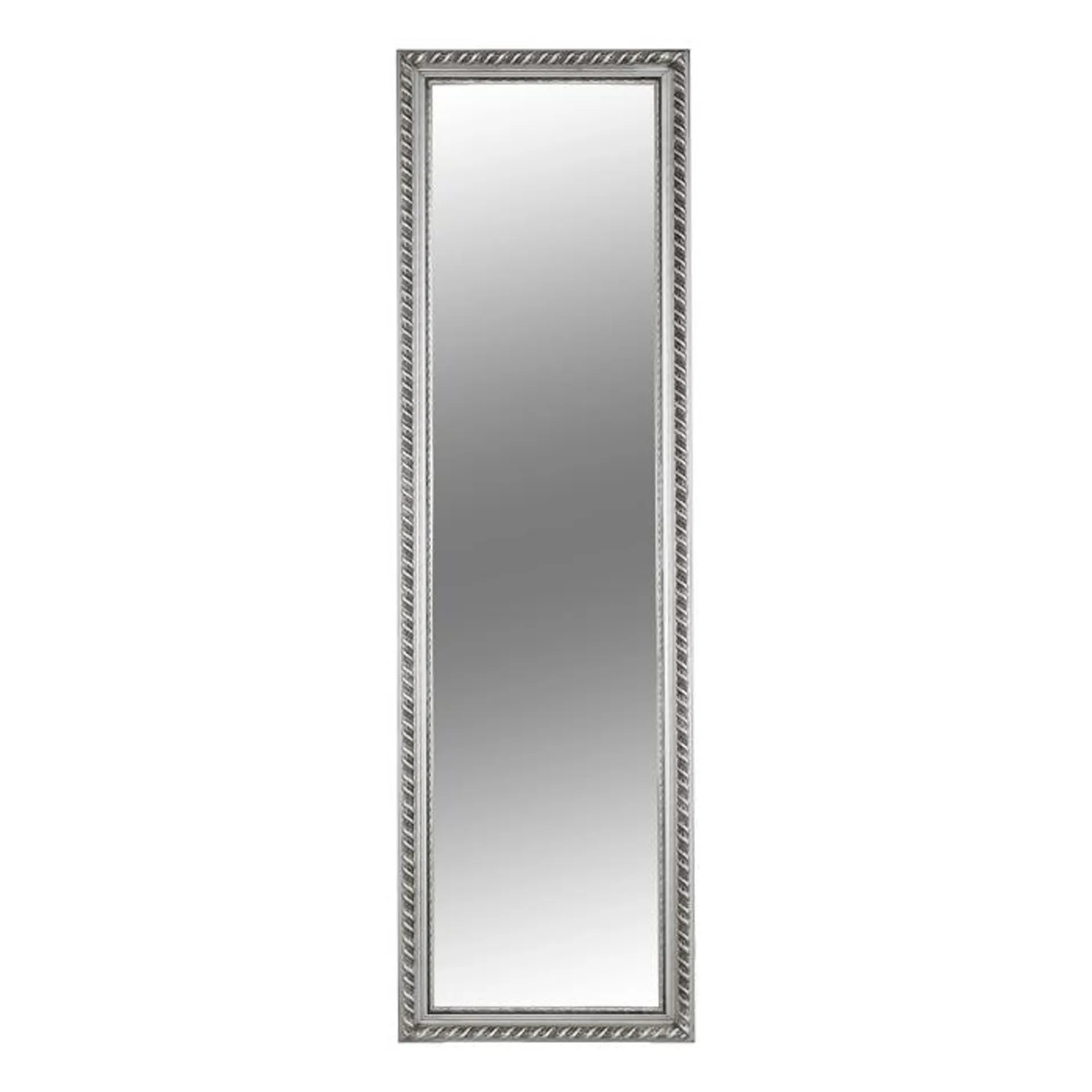 Oglinda decorativa Malkia Typ 5, cu rama argintie, 38 x 128 cm, 1C