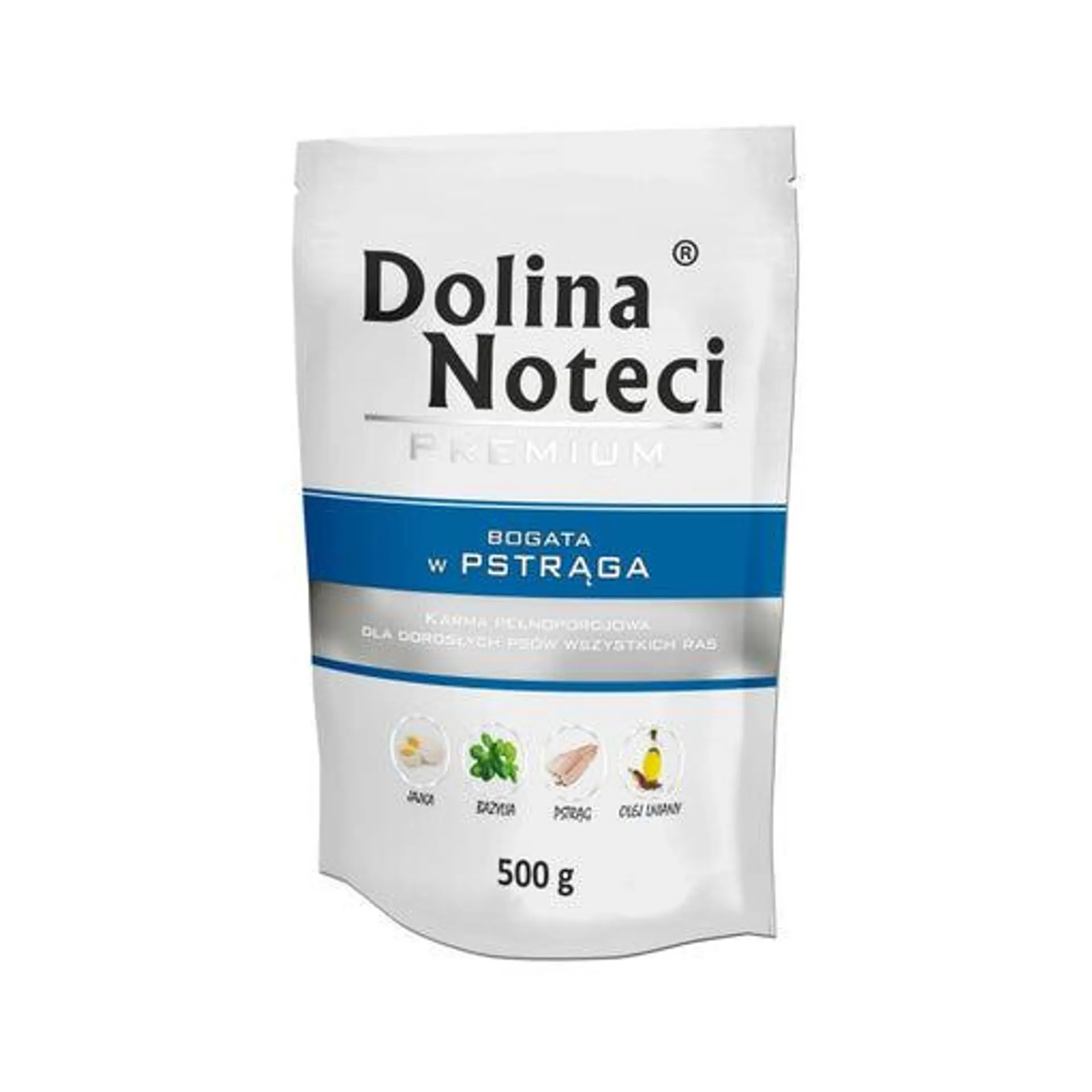 Hrana umeda pentru caini Dolina Noteci cu pastrav 500 g