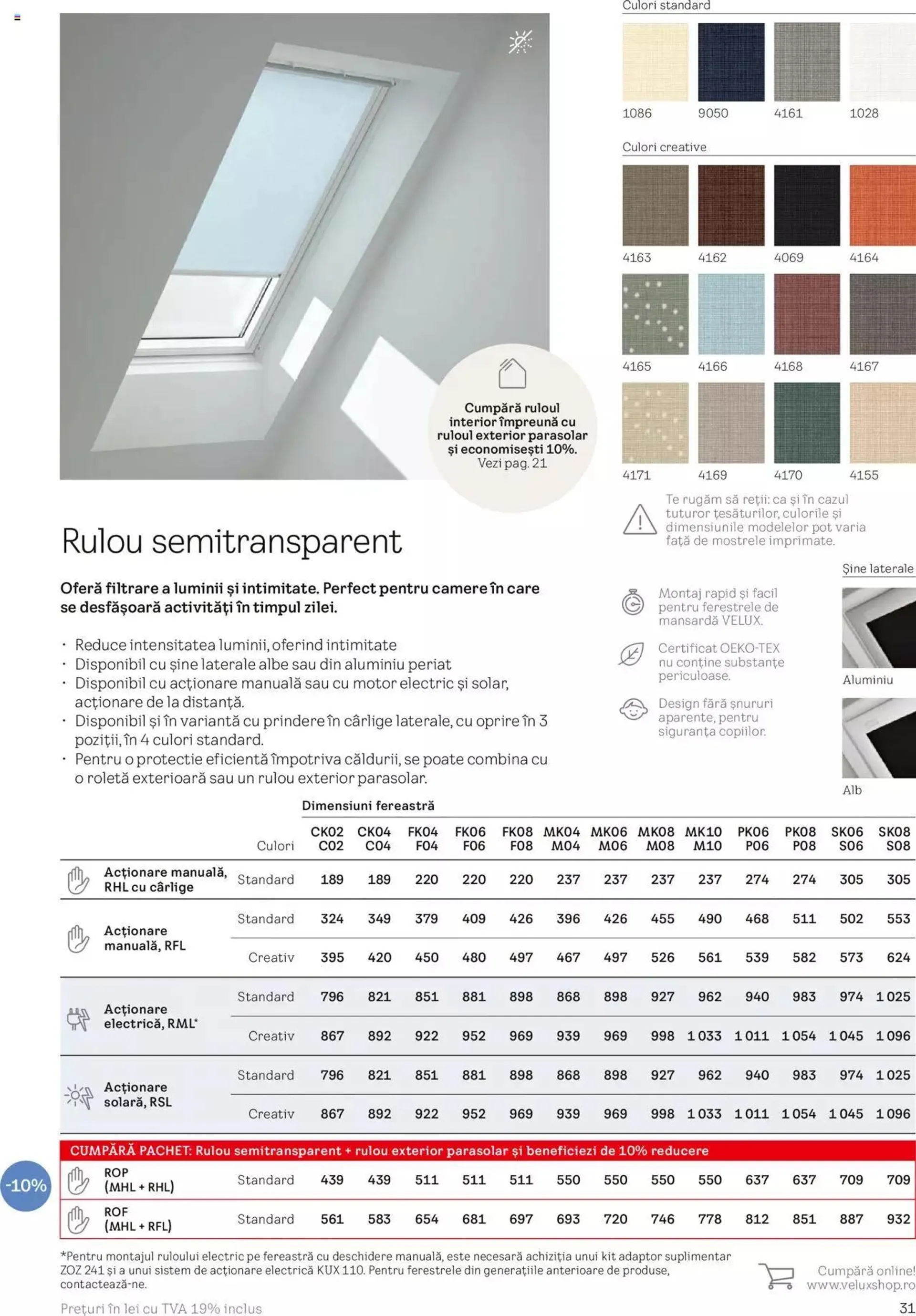 Catalog Velux catalog - Rulouri şi rolete de la 19 martie până la 31 decembrie 2024 - Revista Pagina 31